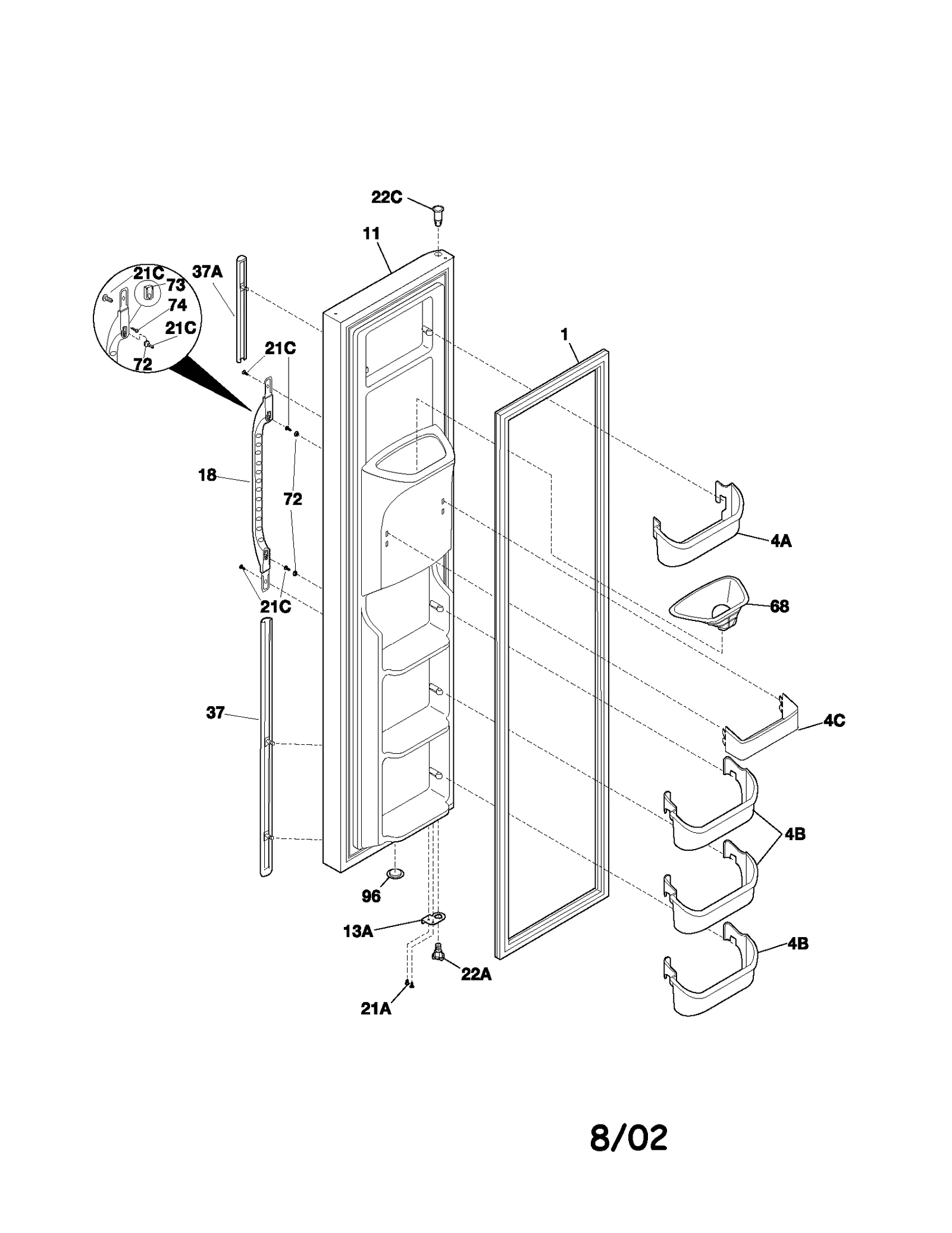 FREEZER DOOR
