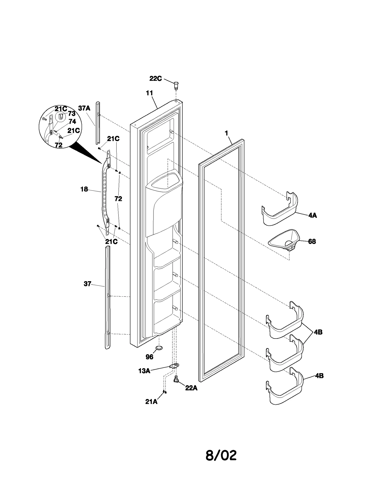FREEZER DOOR