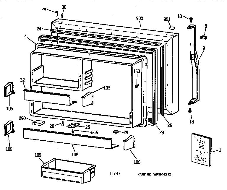 FREEZER DOOR