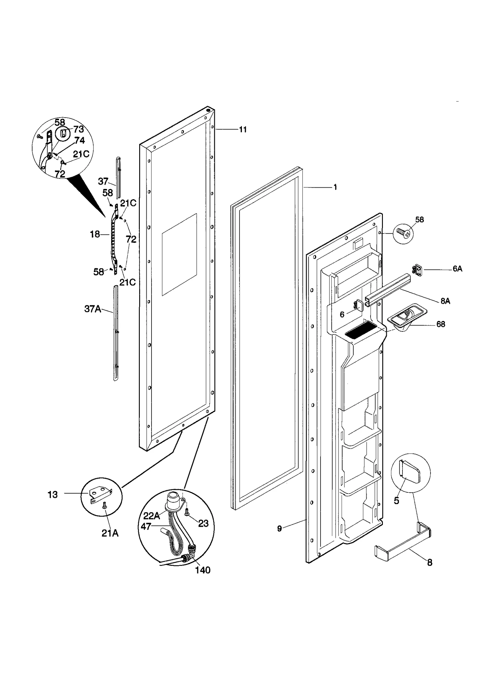 FREEZER DOOR