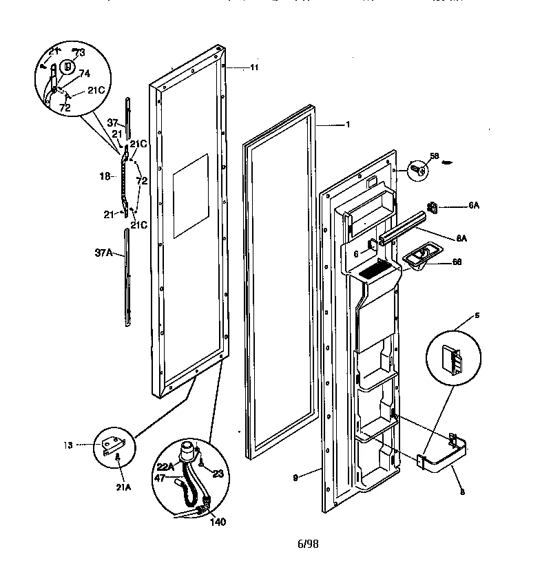 FREEZER DOOR