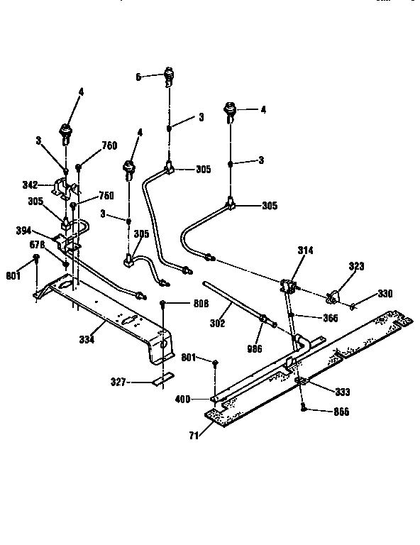 TOP BURNER SECTION