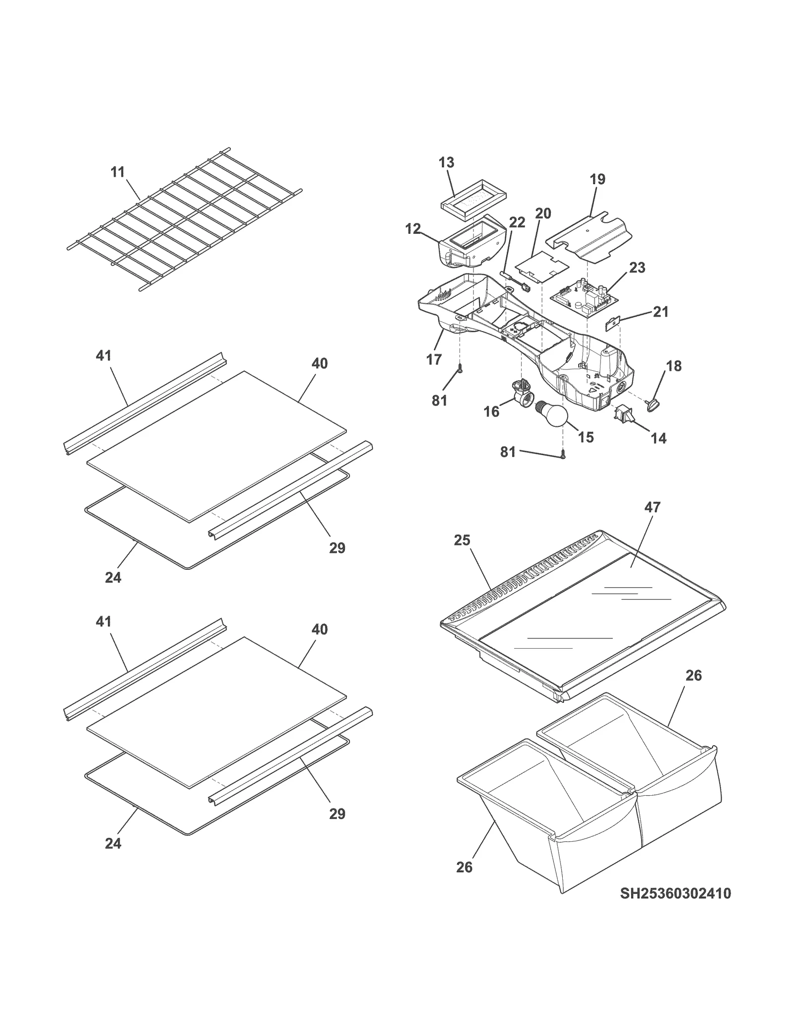 SHELVES