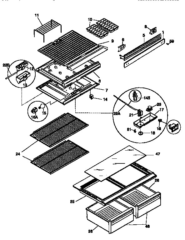 SHELVES AND ACCESSORIES