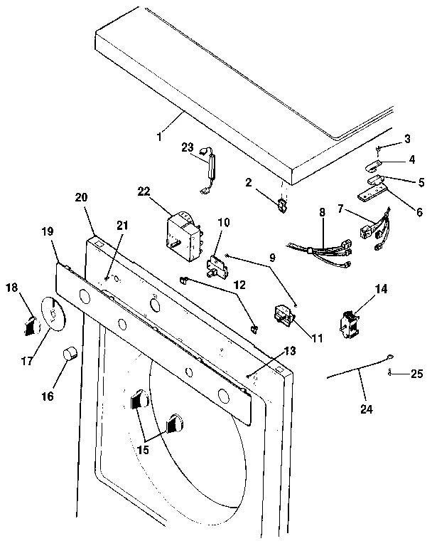 CONSOLE, CONTROLS, TOP PANEL