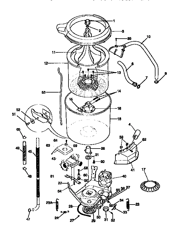 TUB, BASKET, AND AGITATOR