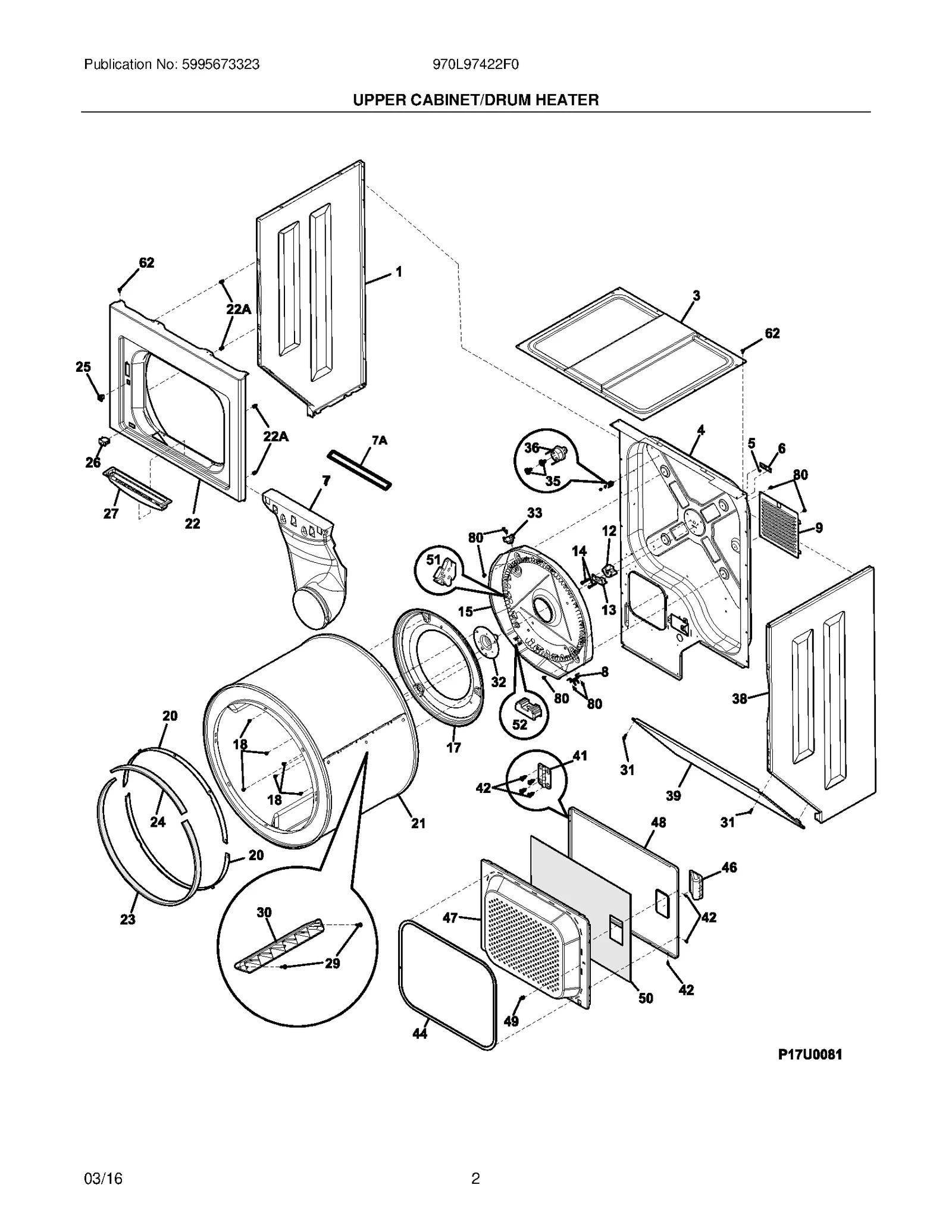 UPPER CABINET/DRUM HEATER