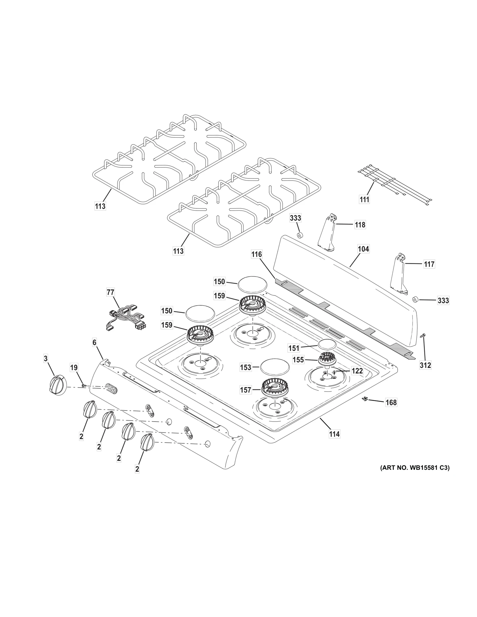 CONTROL PANEL & COOKTOP