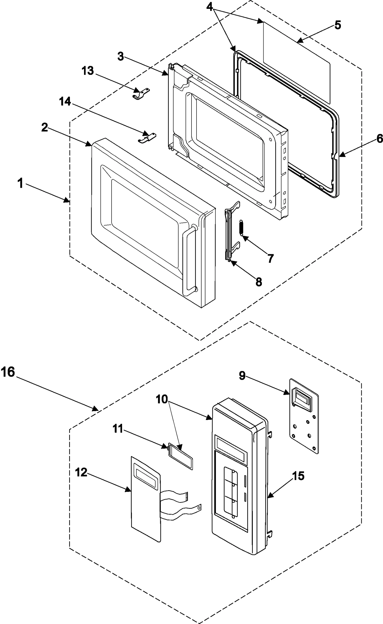 CONTROL PANEL/DOOR ASSEMBLY