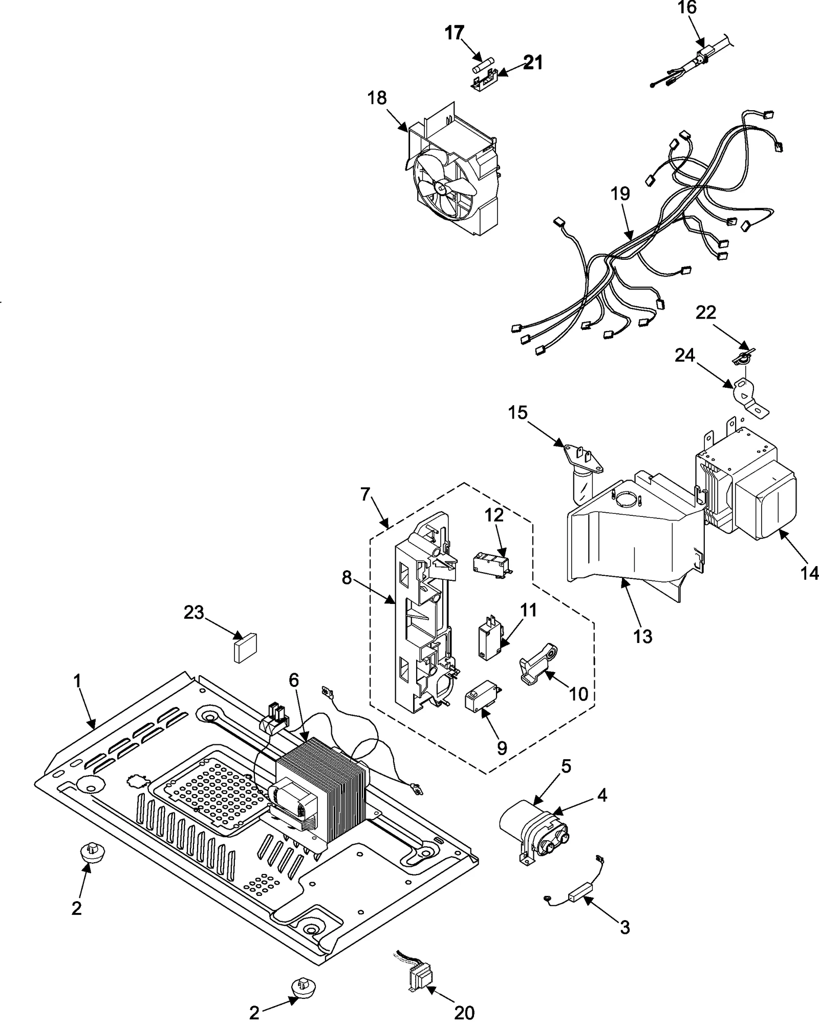 INTERNAL CONTROL/LATCH ASSY/BASE