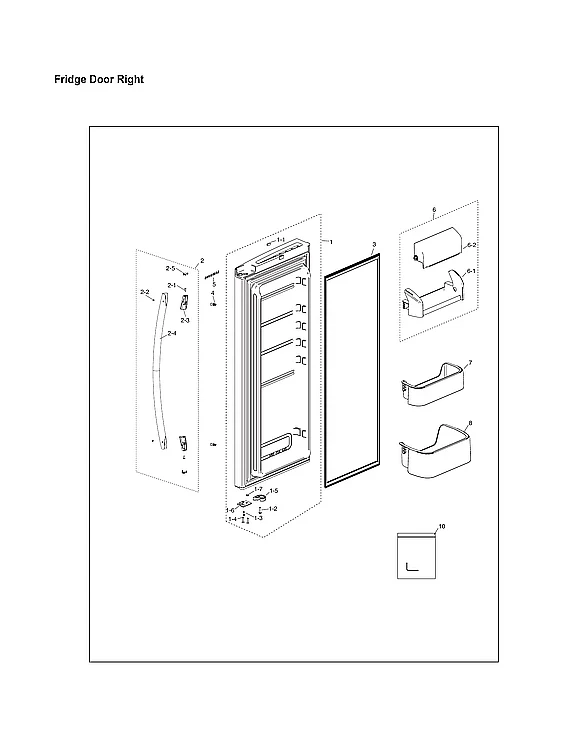 RIGHT REFRIGERATOR DOOR PARTS