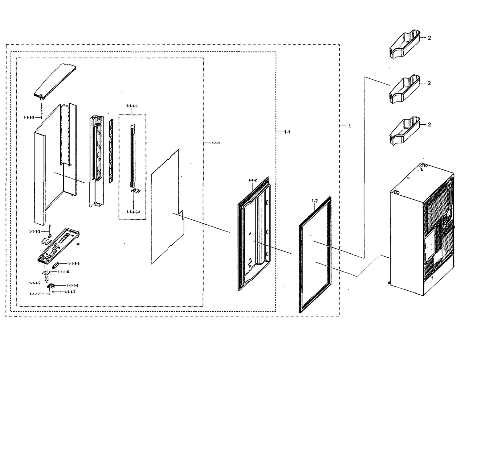 RIGHT FREEZER DOOR