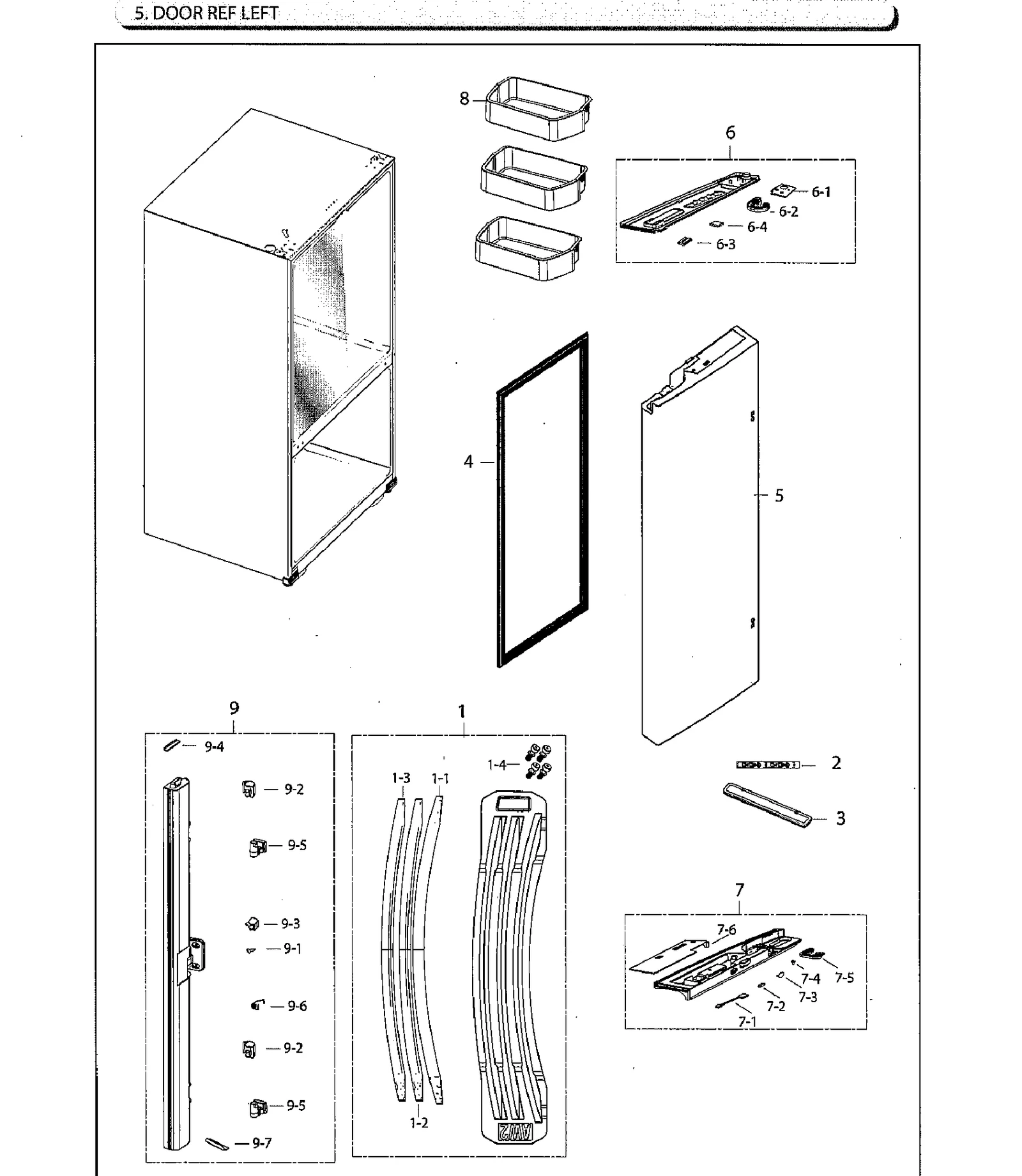 FRIDGE DOOR LT