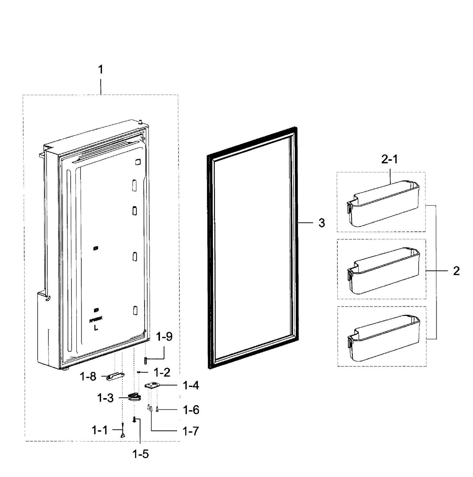 FREEZER DOOR L