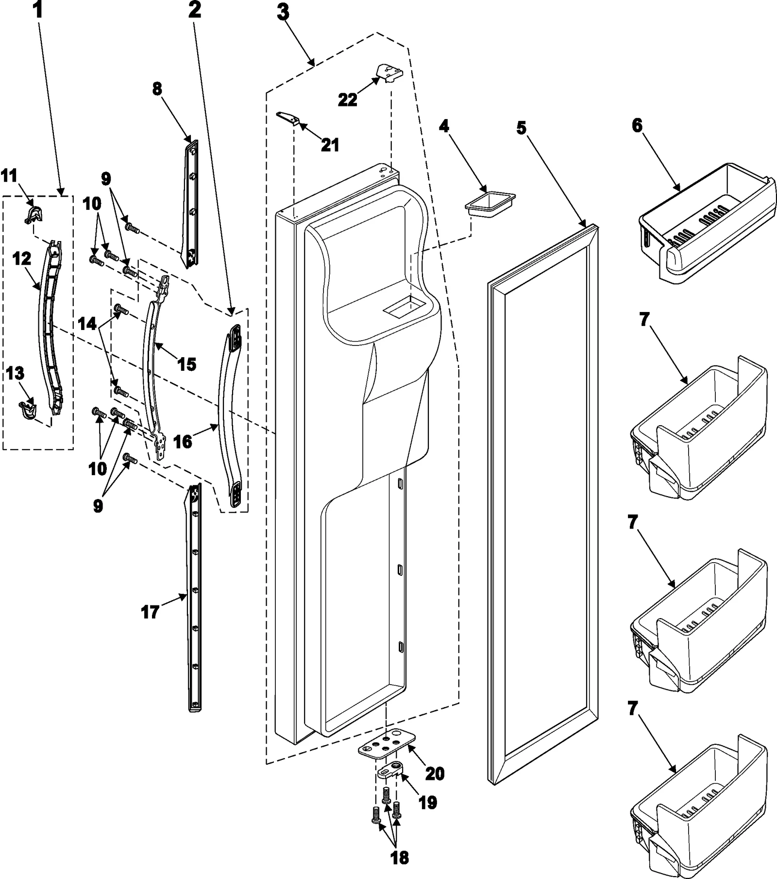 FREEZER DOOR