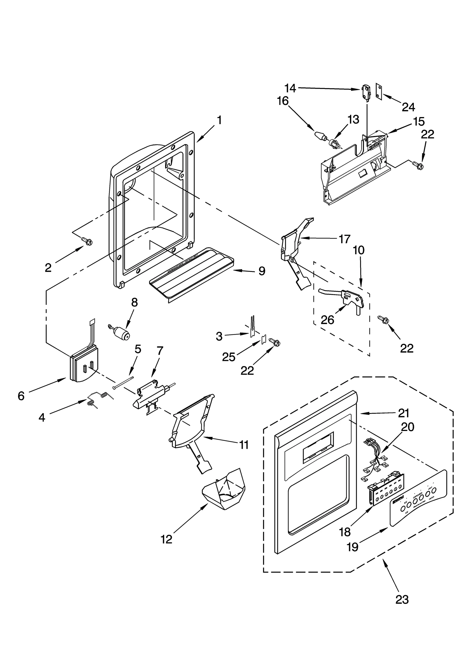 DISPENSER FRONT PARTS