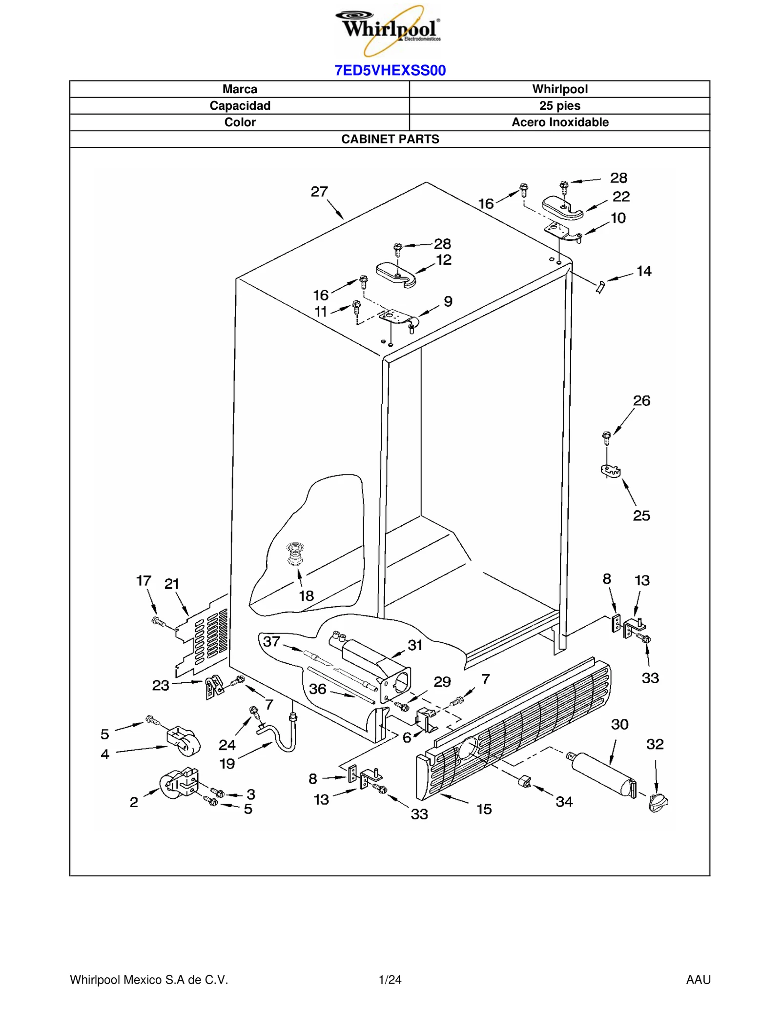 CABINET PARTS