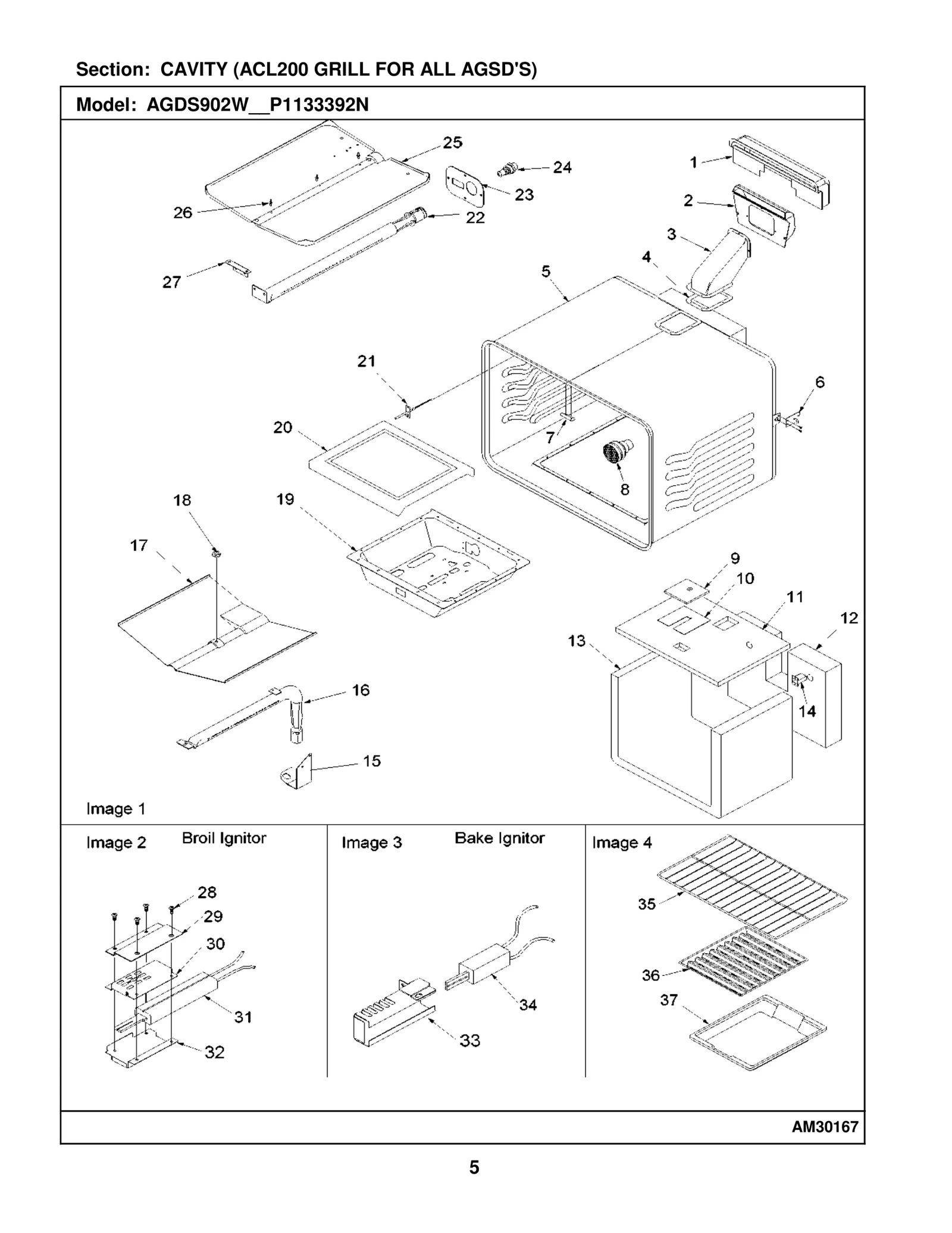 CAVITY (ACL200 GRILL FOR ALL AGSD'S)