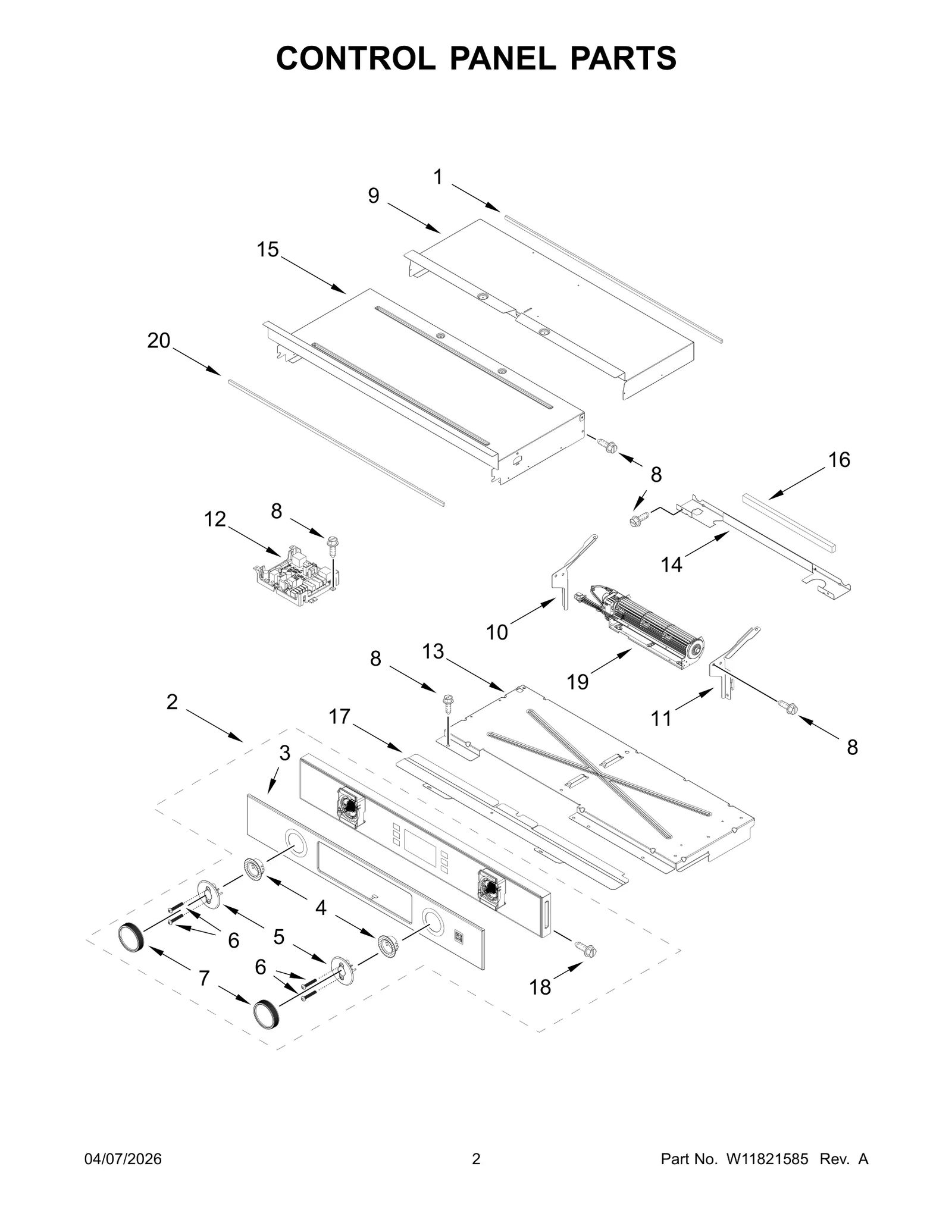 CONTROL PANEL PARTS