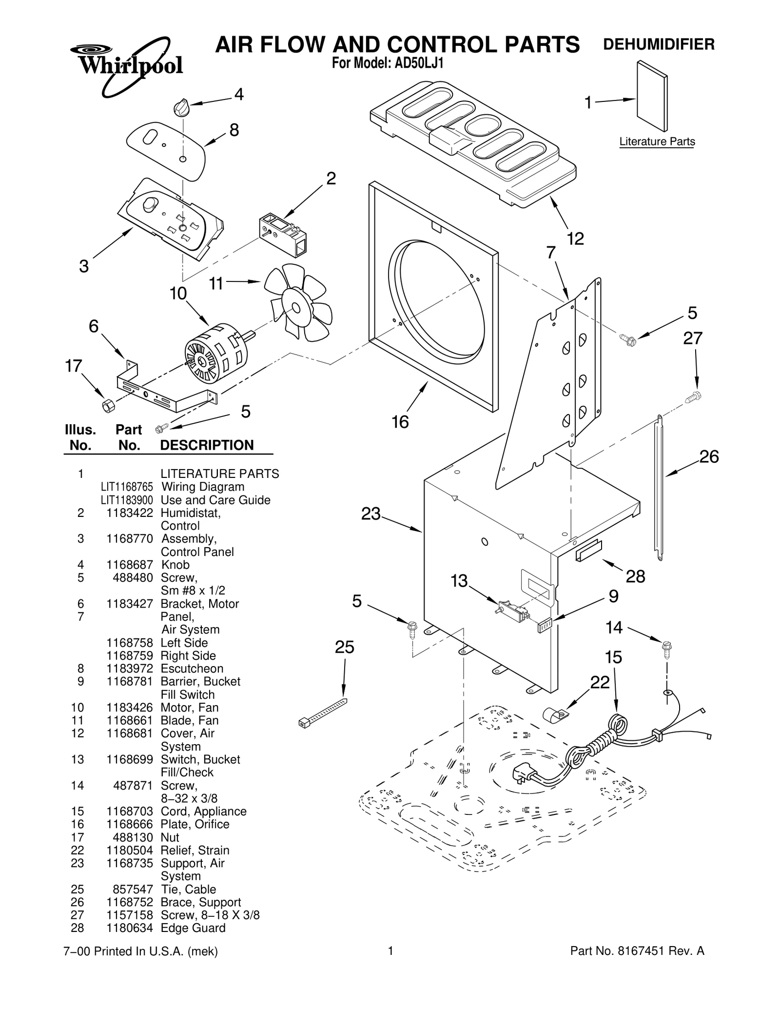 AIR FLOW AND CONTROL PARTS