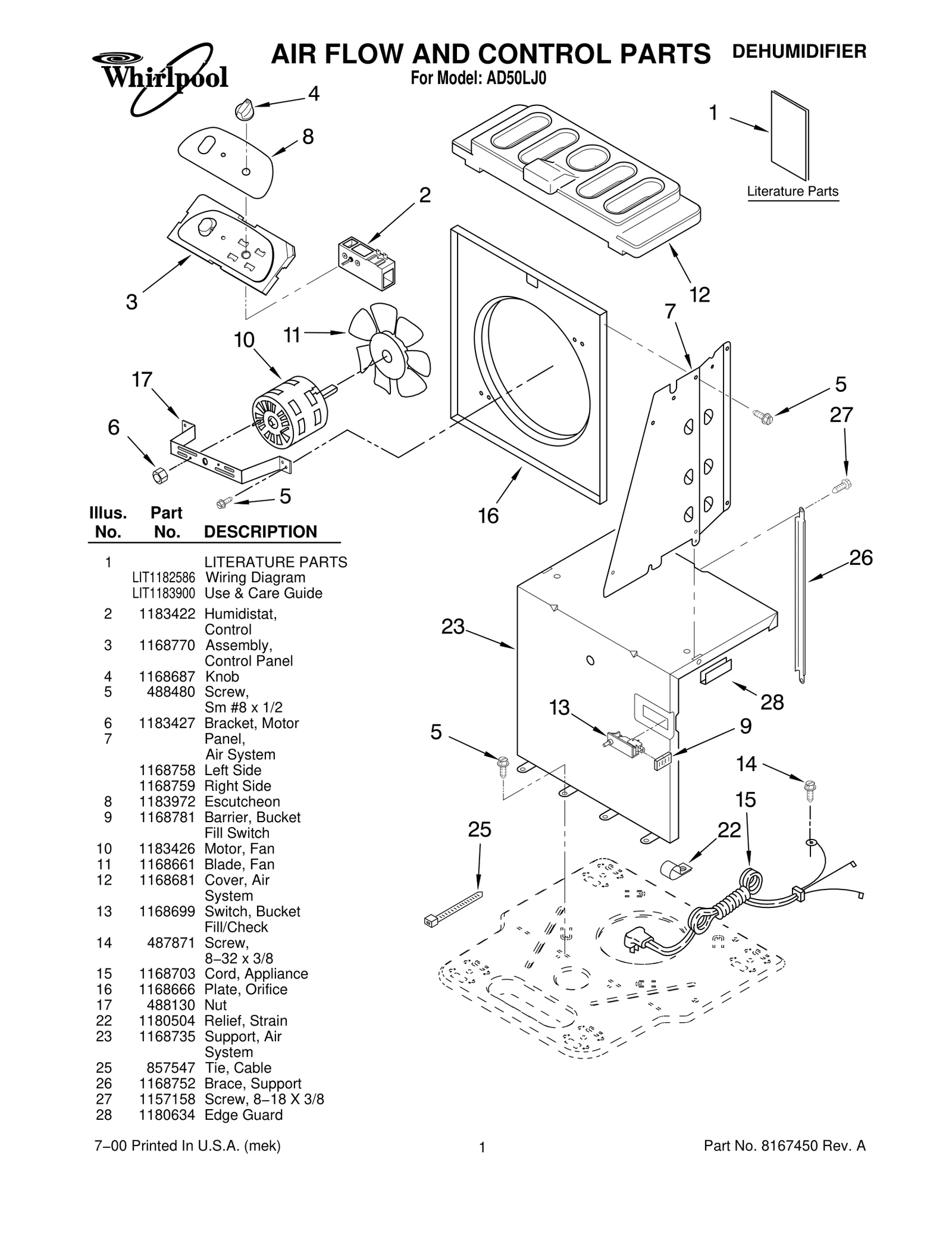 AIR FLOW AND CONTROL PARTS