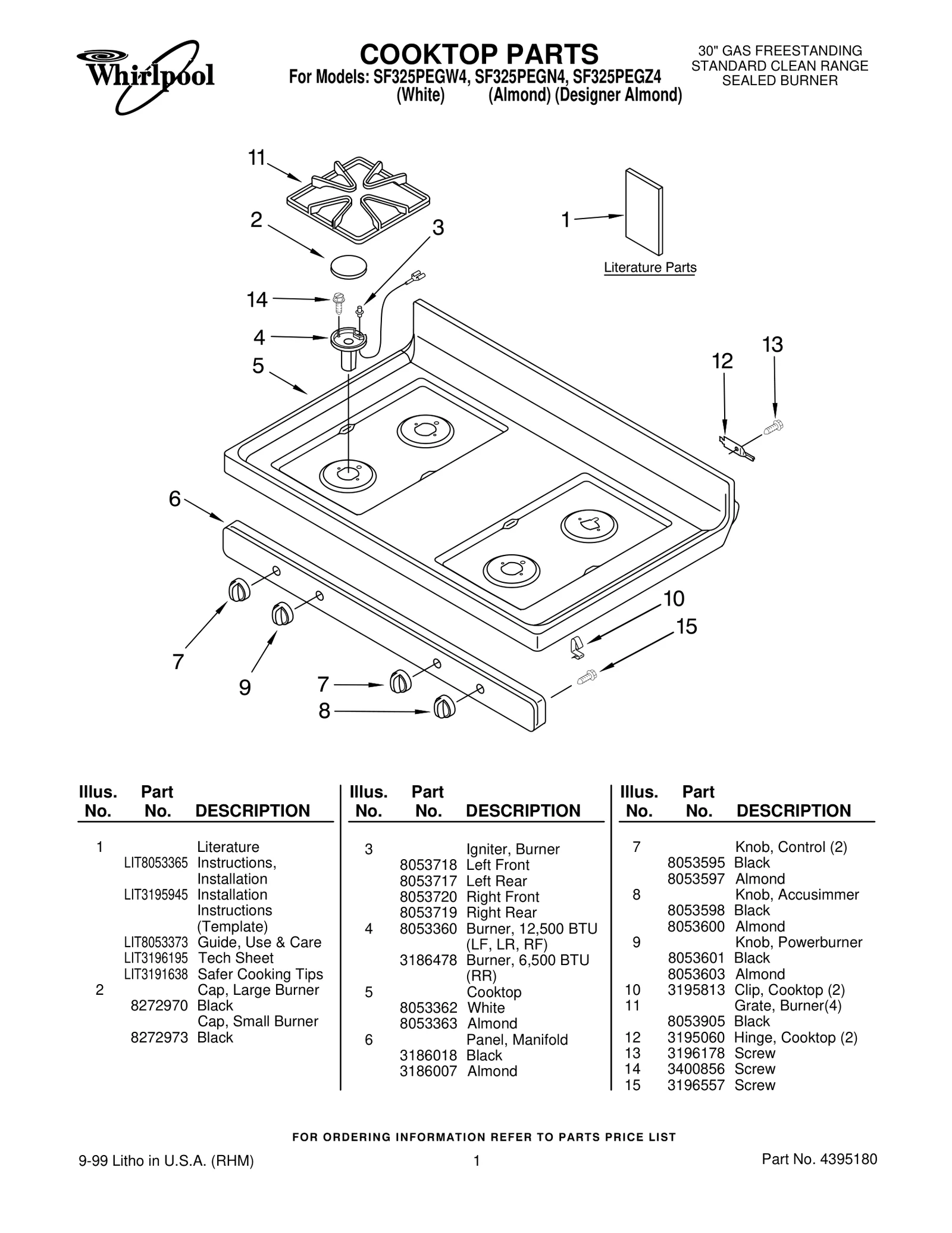 COOKTOP PARTS