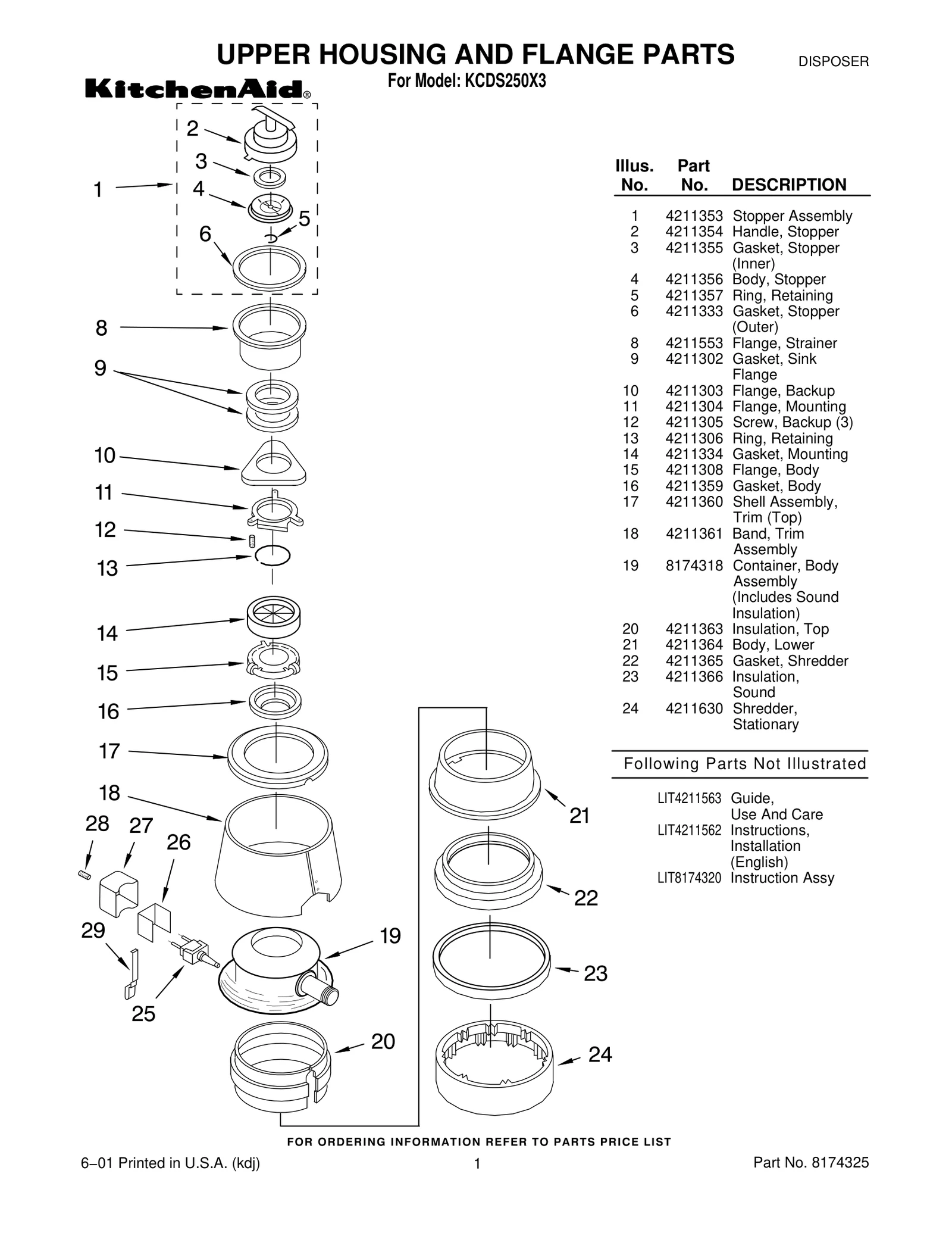 UPPER HOUSING AND FLANGE PARTS