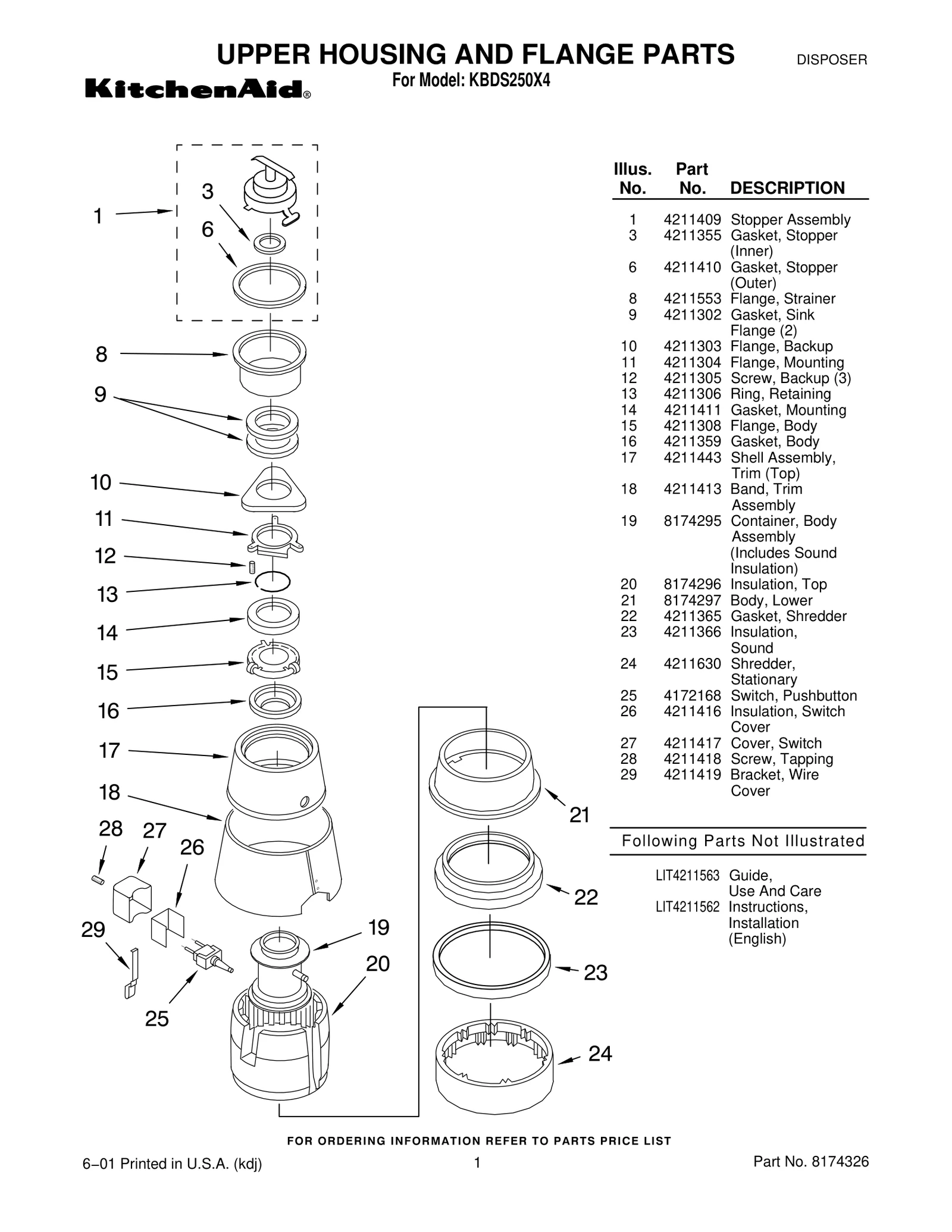 UPPER HOUSING AND FLANGE PARTS