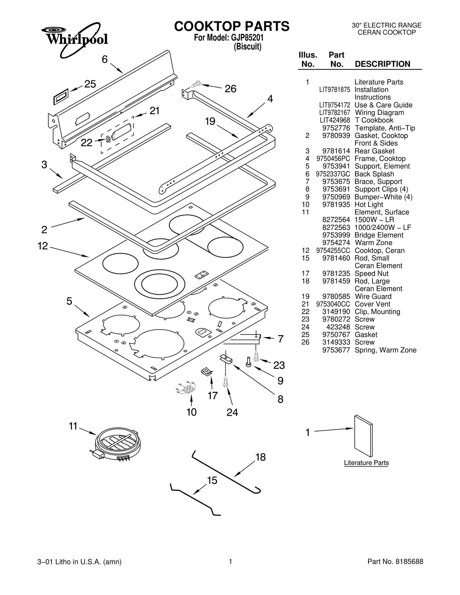 COOKTOP PARTS