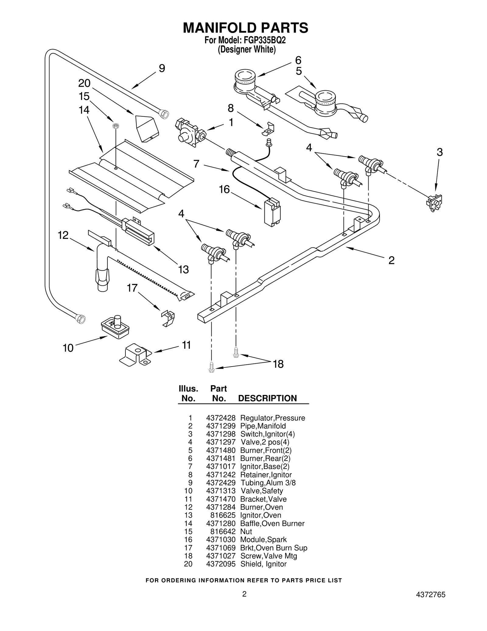 MANIFOLD PARTS