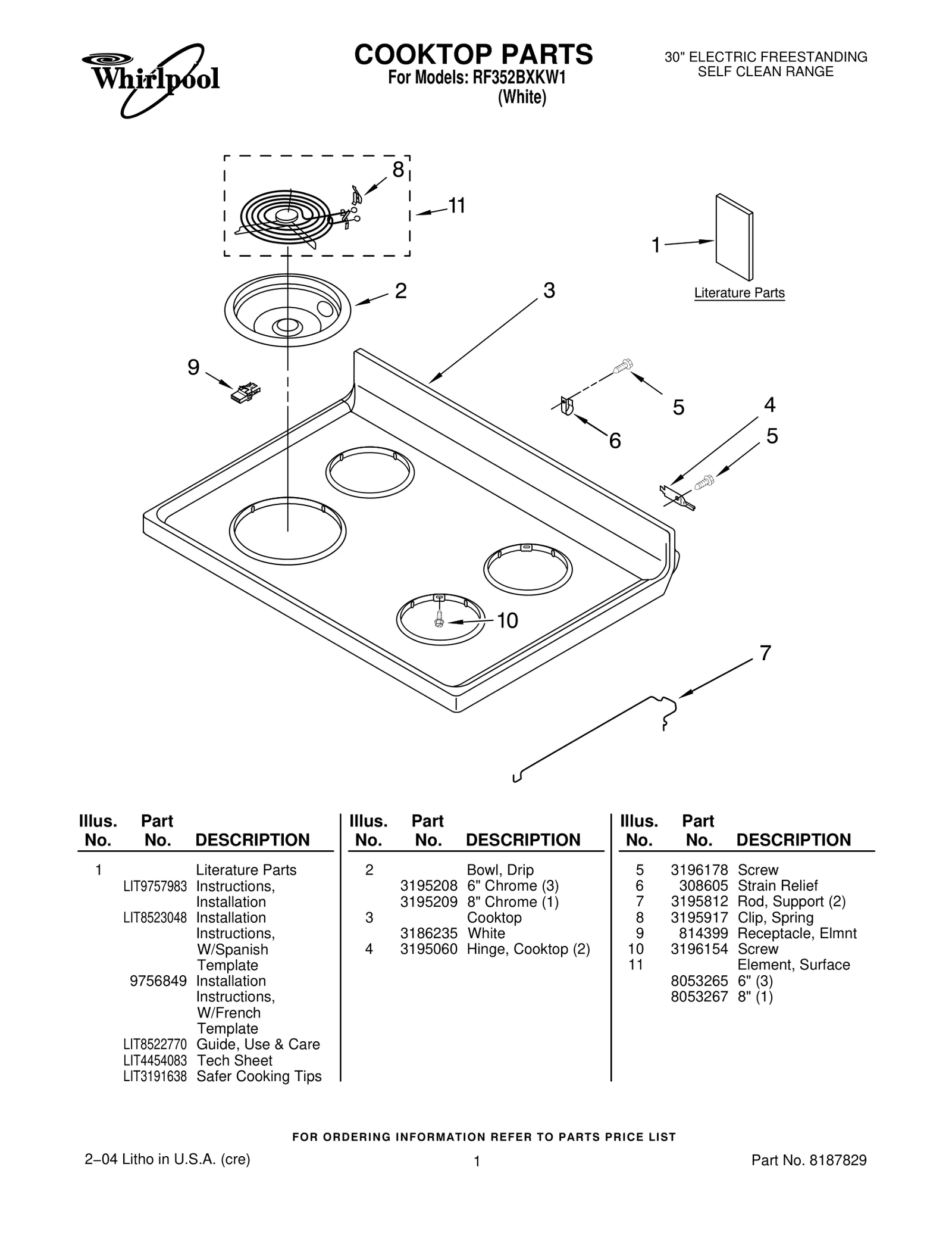 COOKTOP PARTS