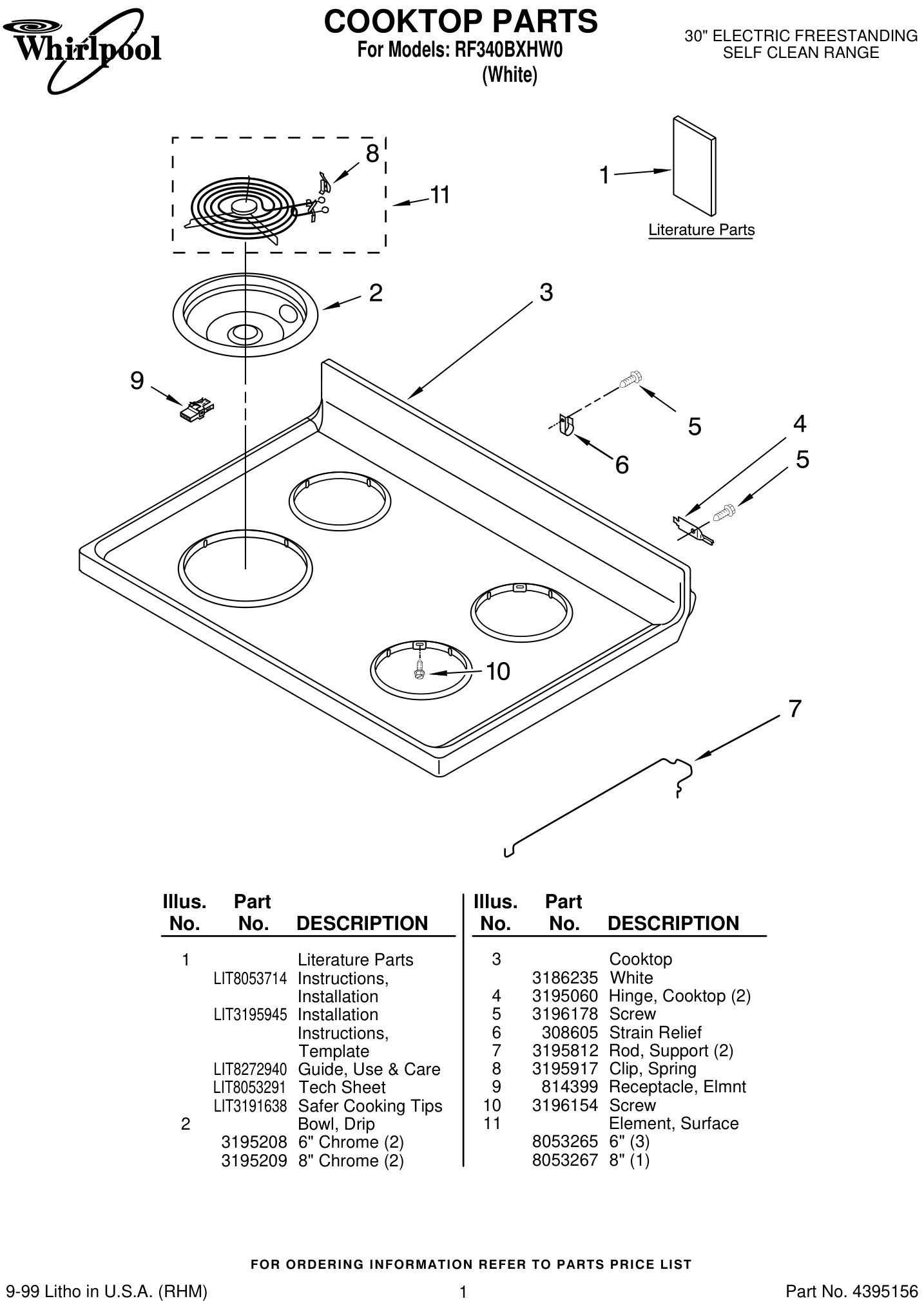 COOKTOP PARTS