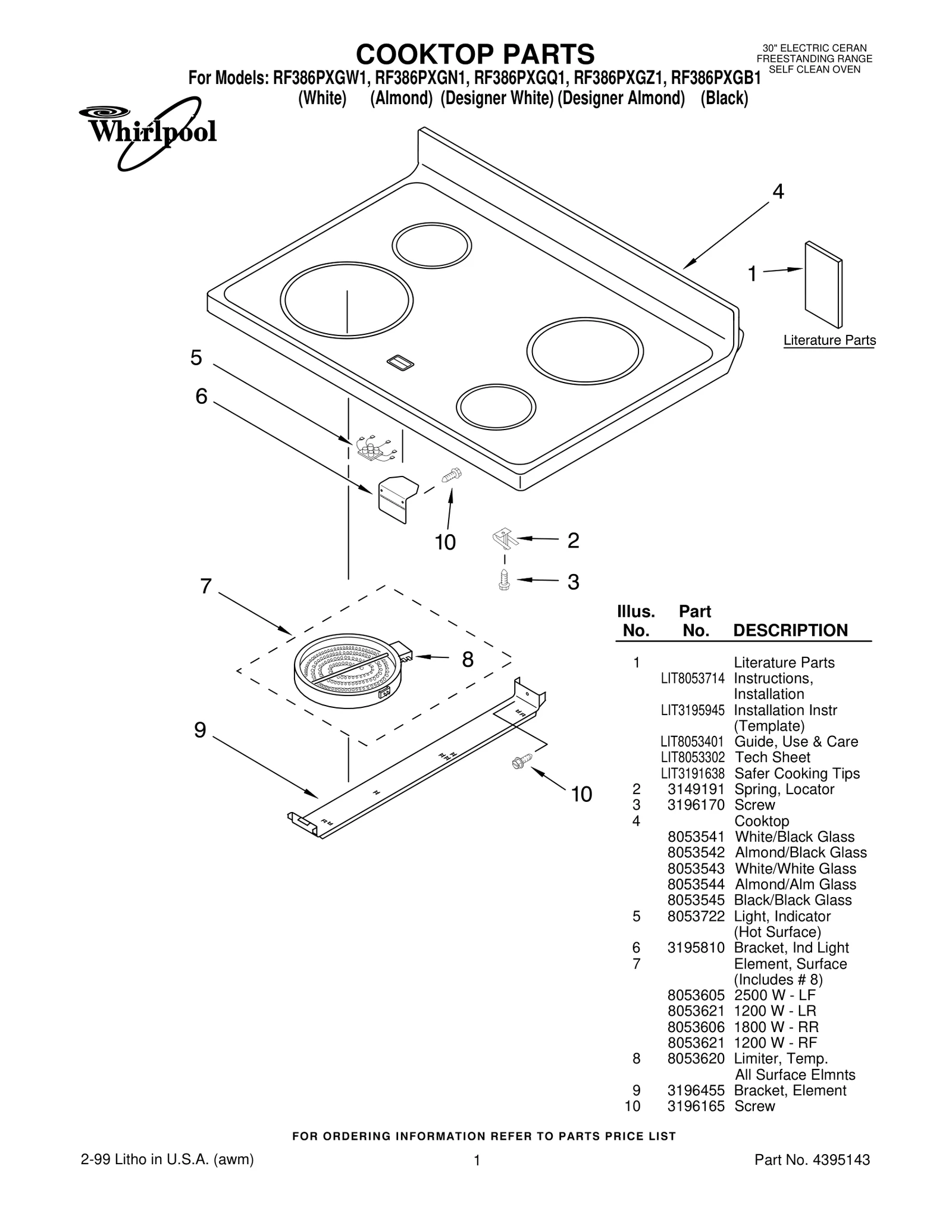 COOKTOP PARTS