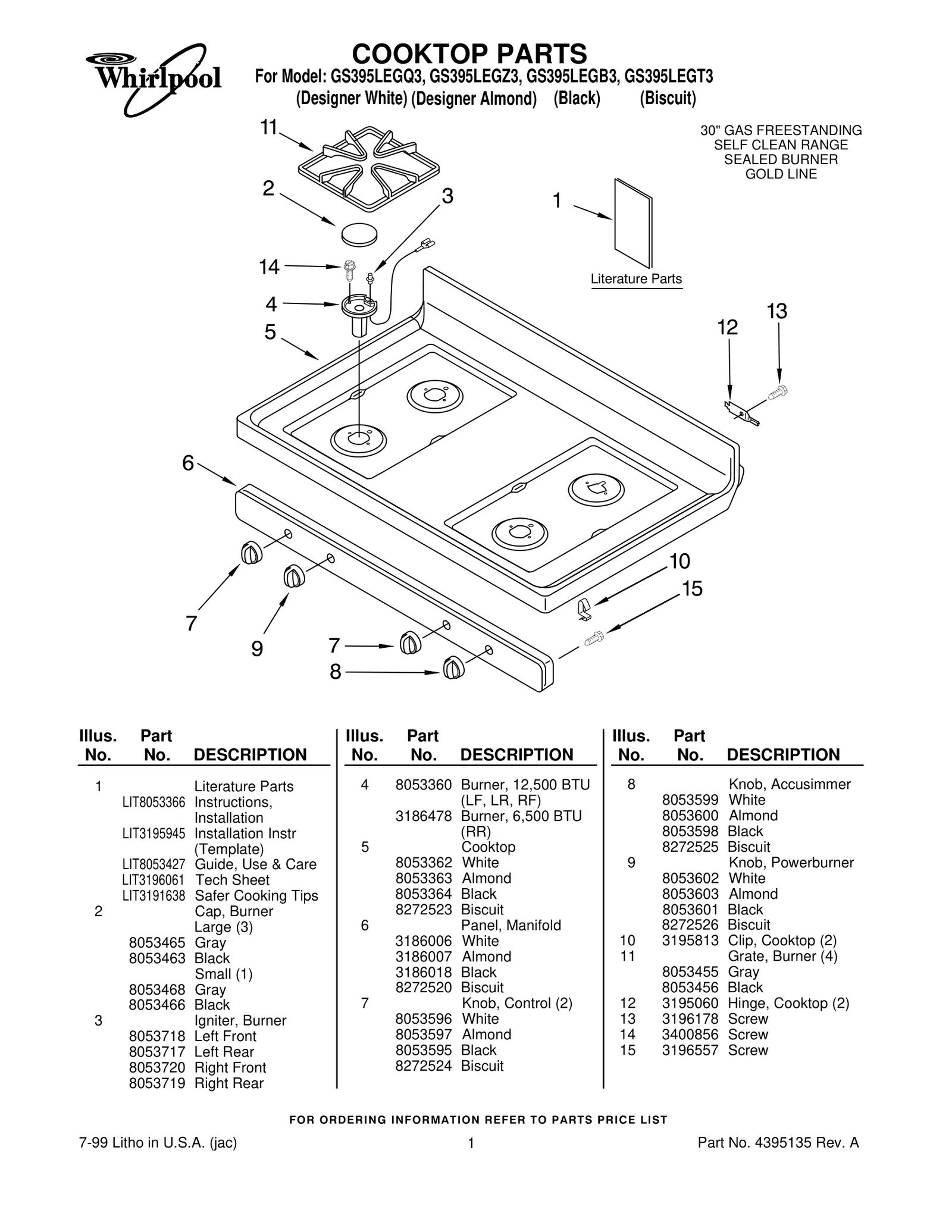 COOKTOP PARTS