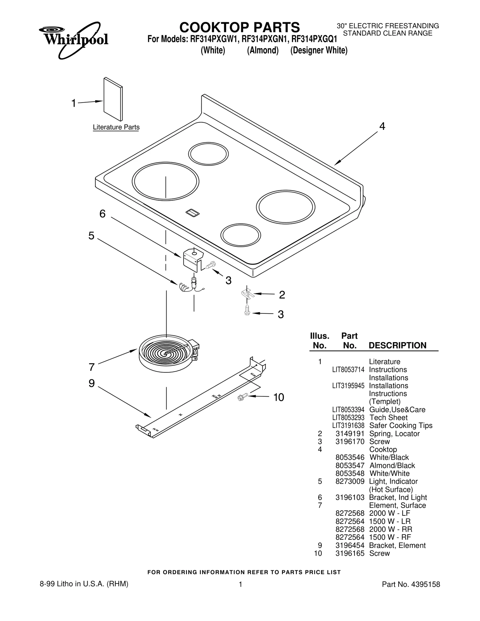 COOKTOP PARTS