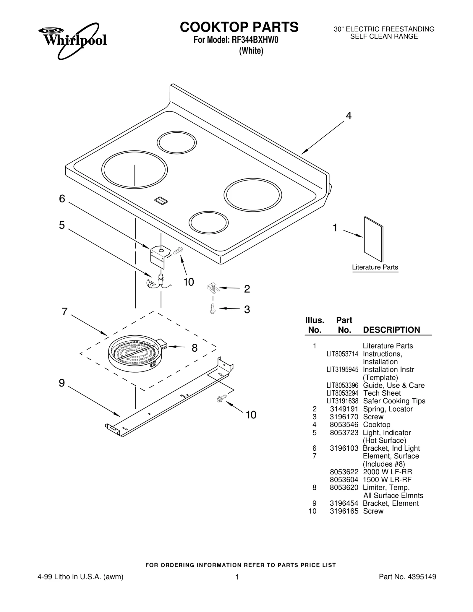 COOKTOP PARTS
