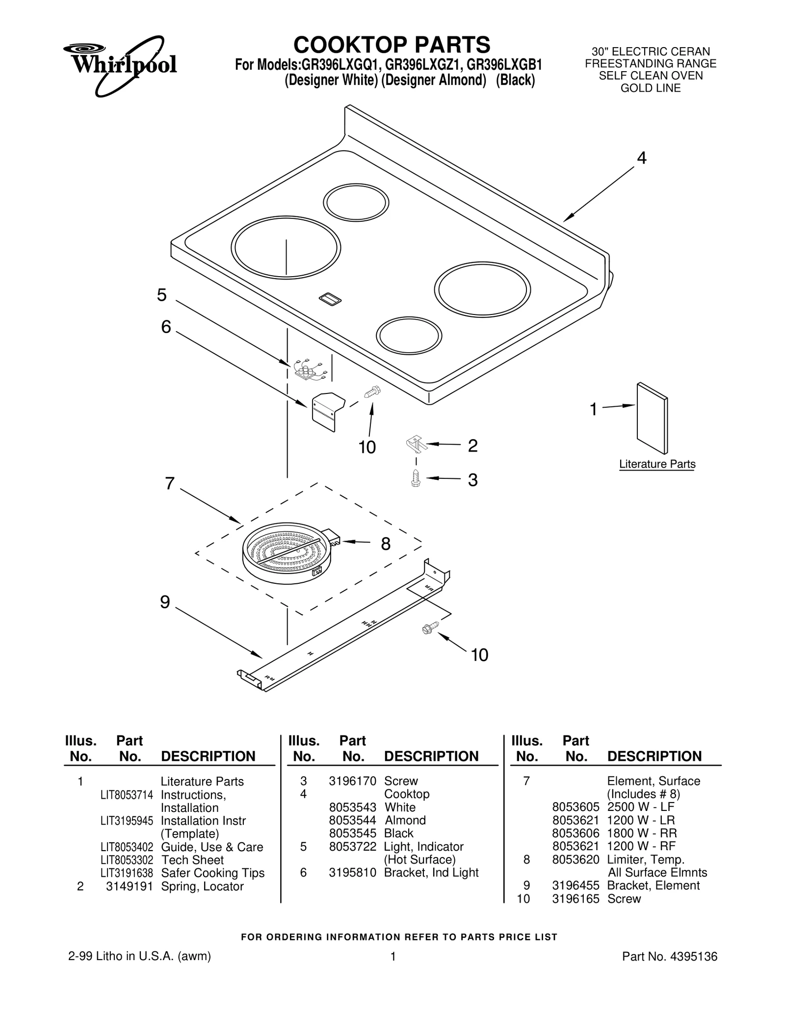 COOKTOP PARTS