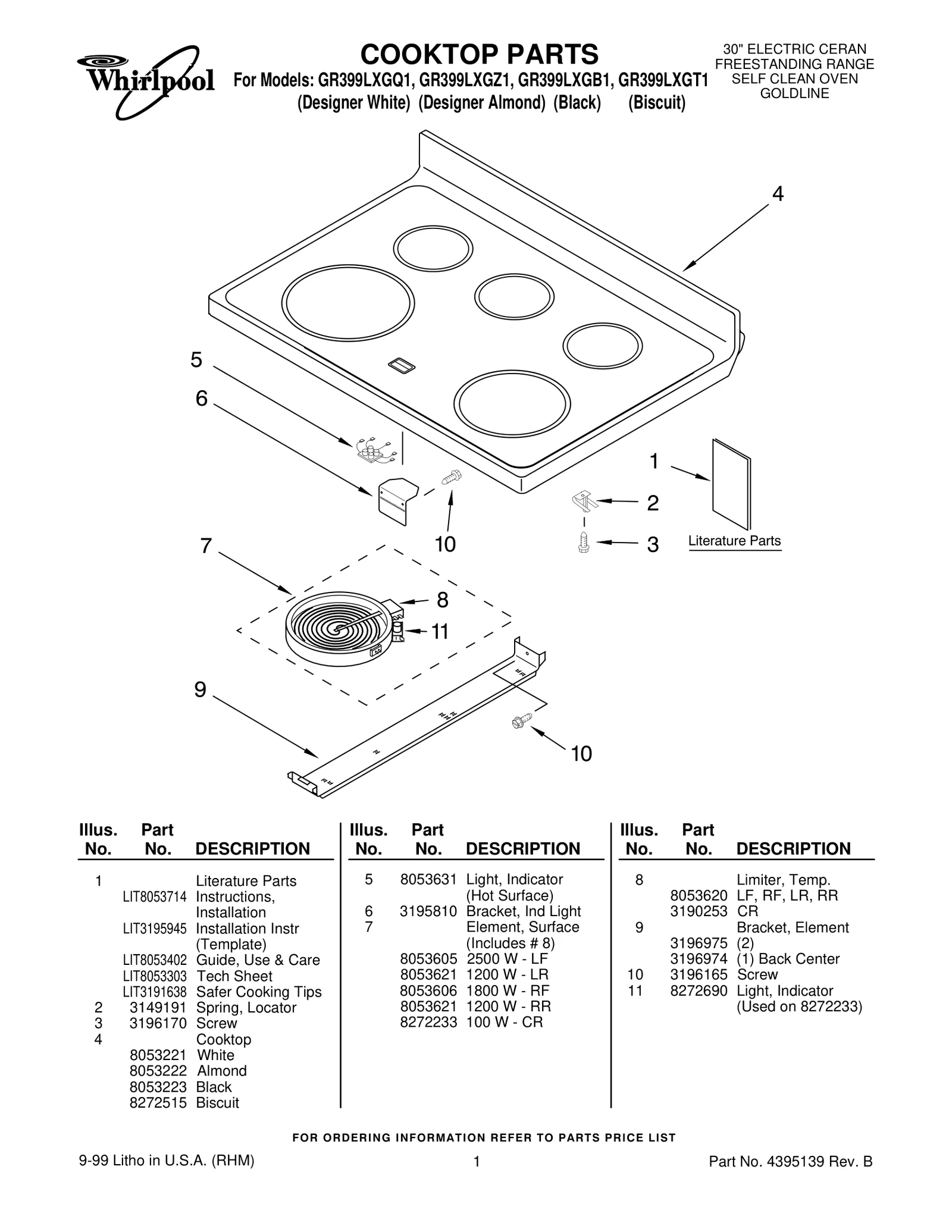 COOKTOP PARTS