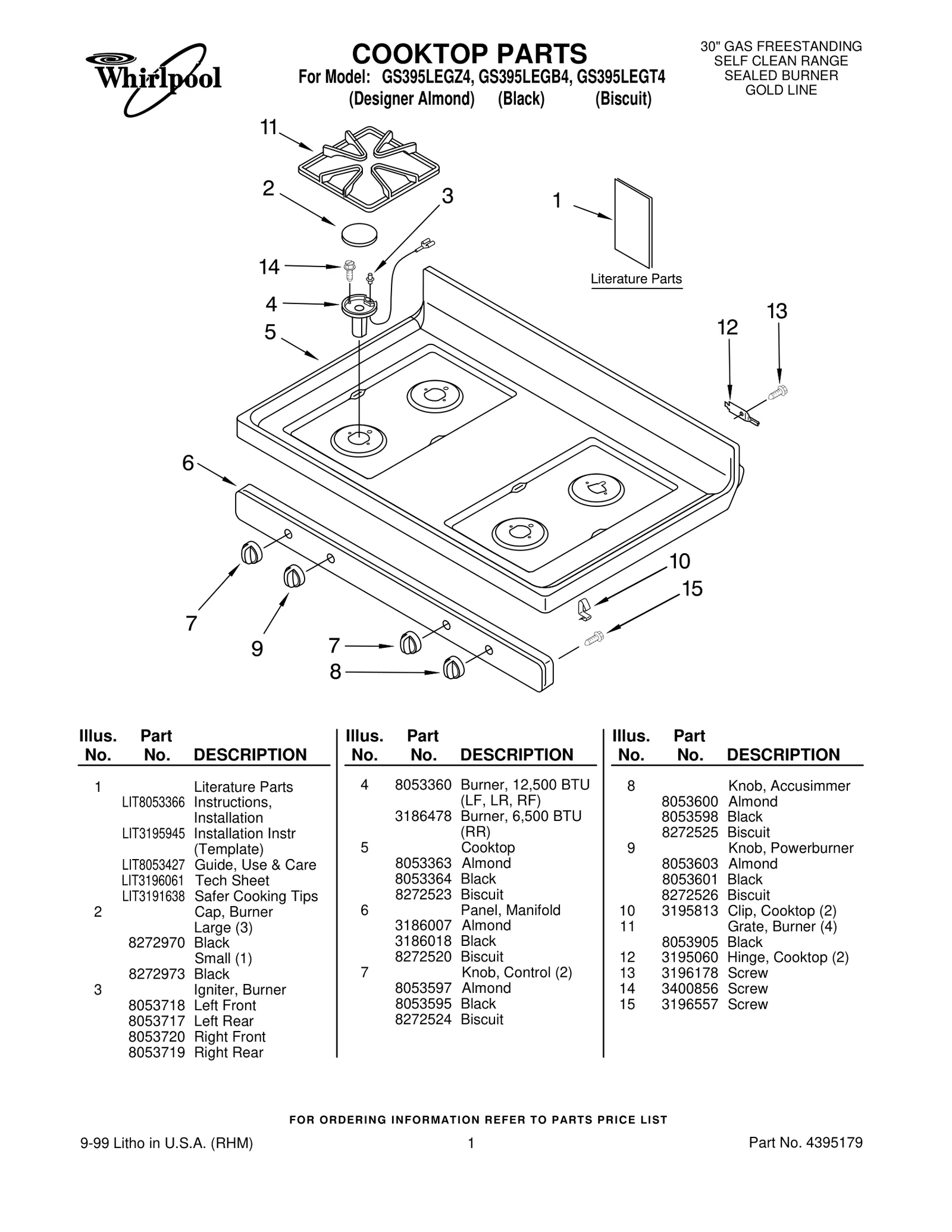 COOKTOP PARTS