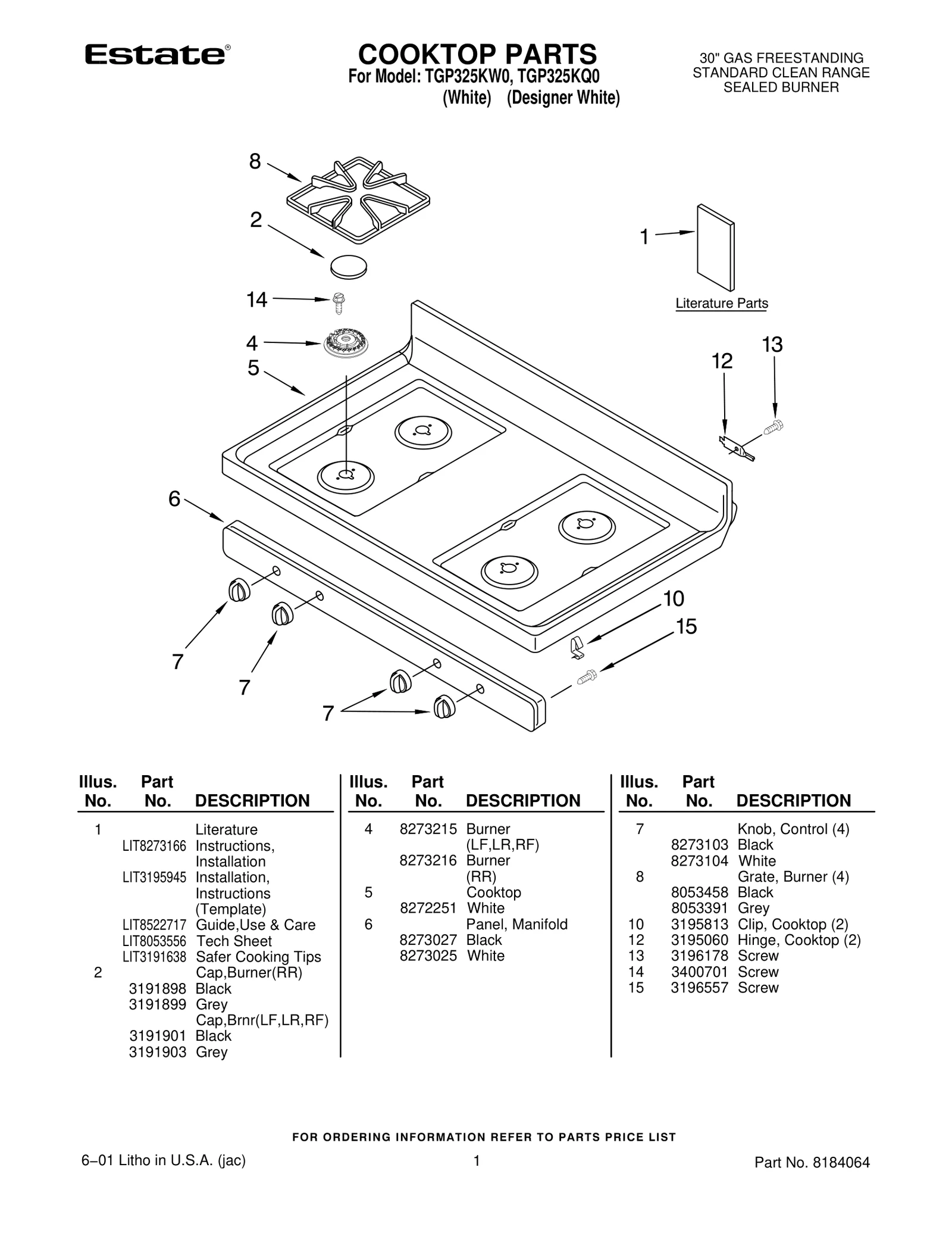 COOKTOP PARTS