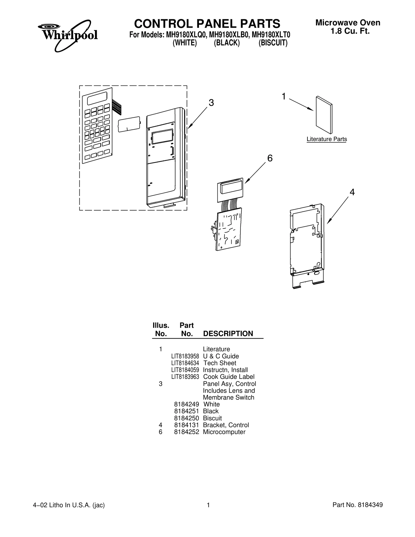 CONTROL PANEL PARTS