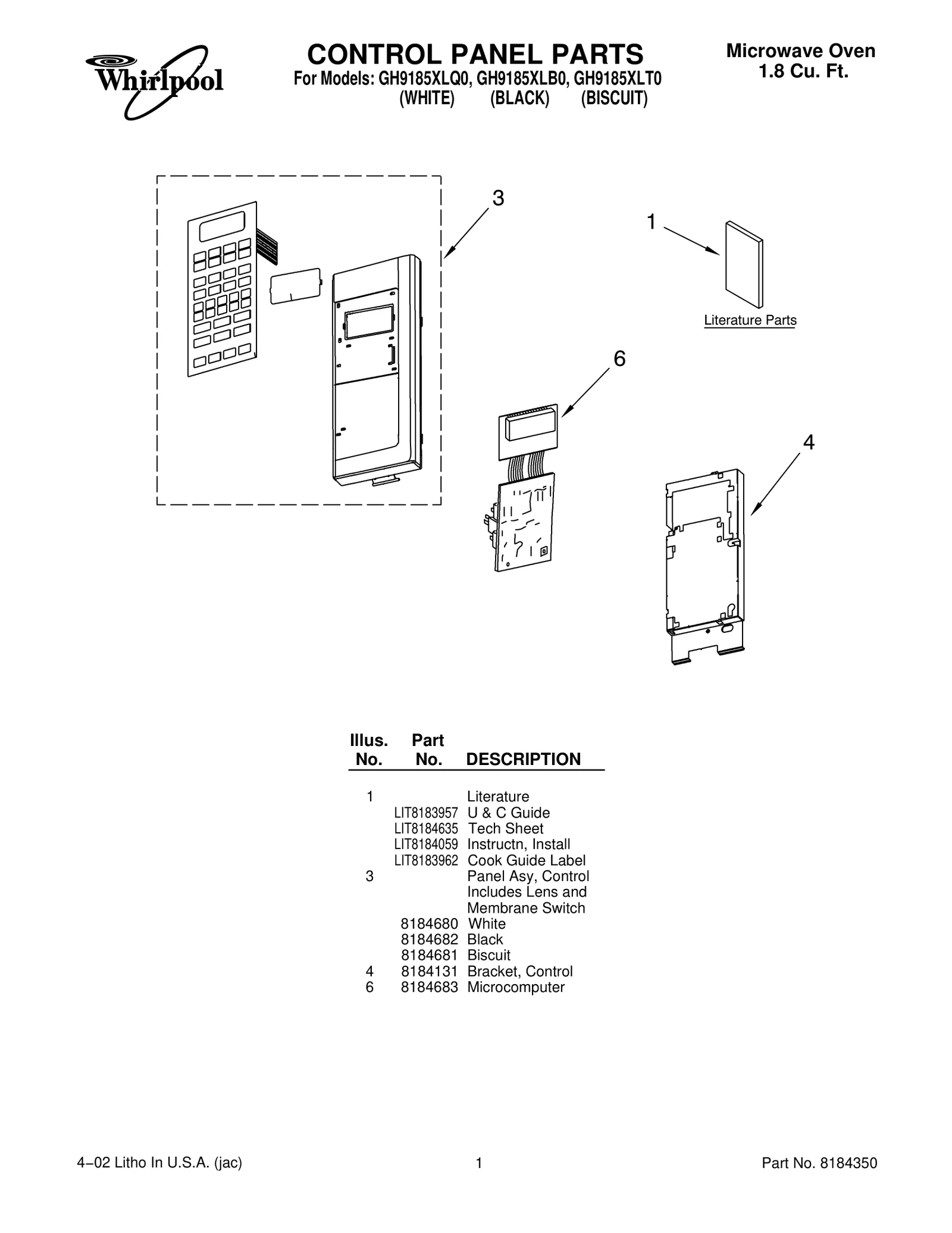 CONTROL PANEL PARTS