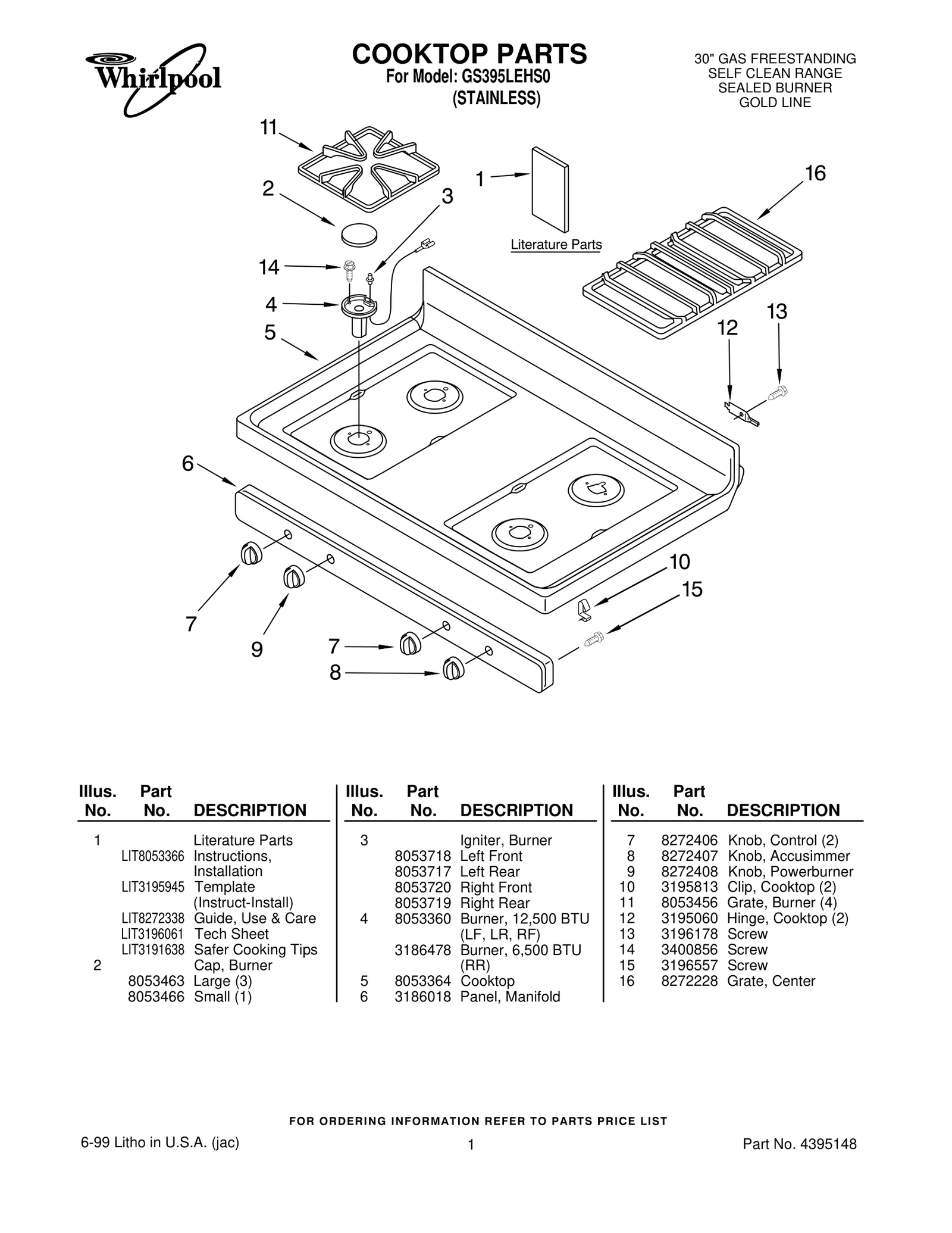 COOKTOP PARTS
