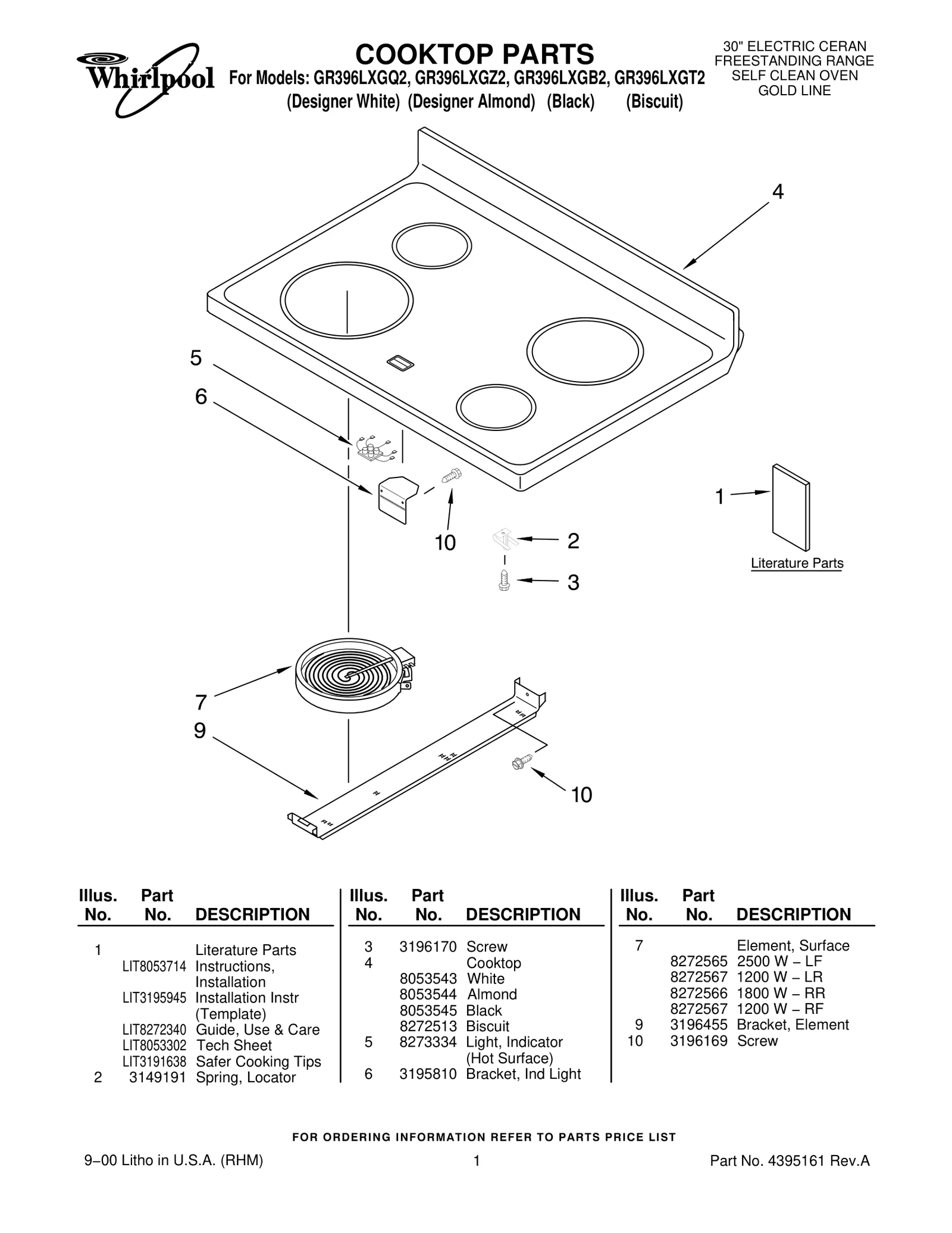 COOKTOP PARTS