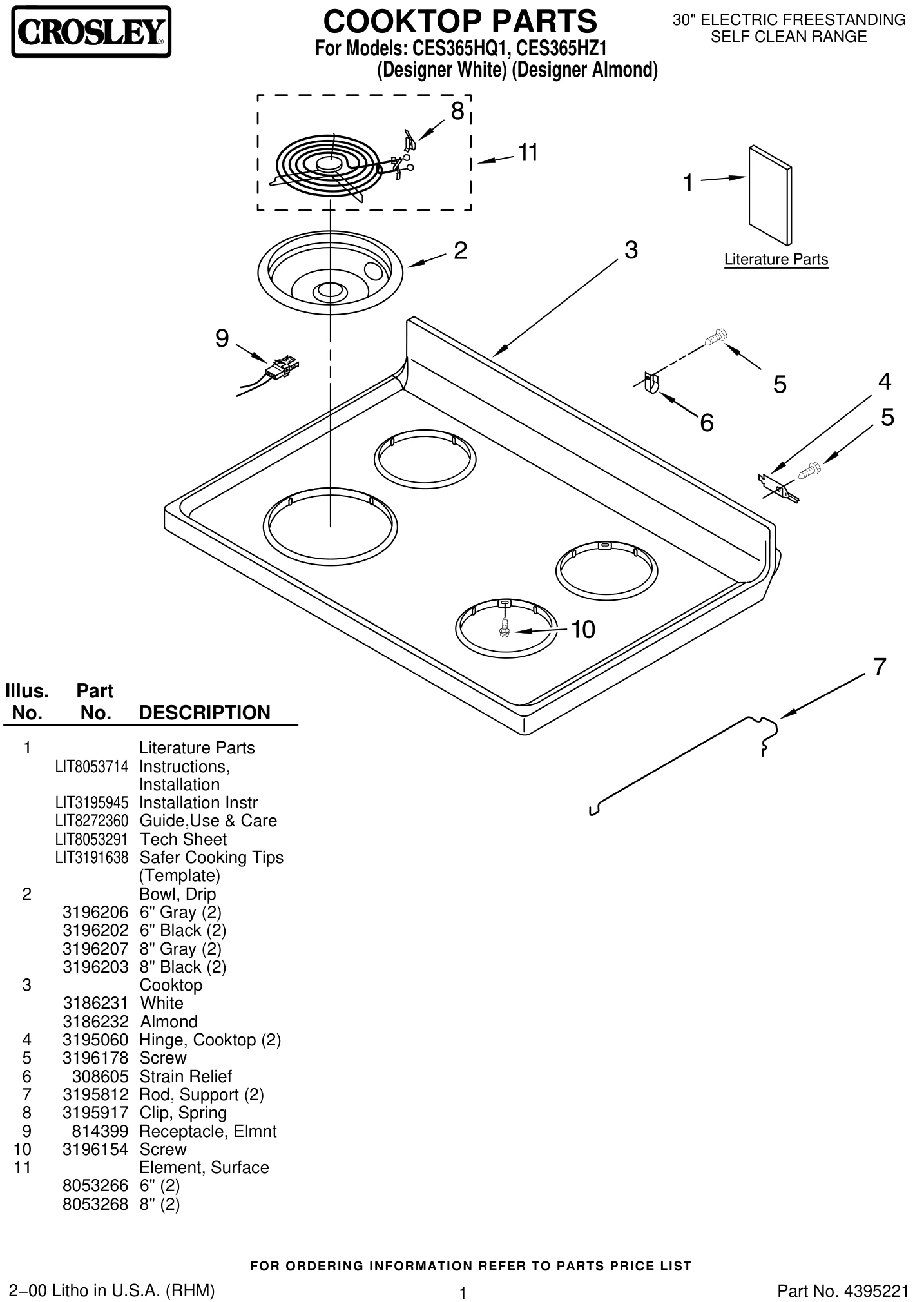 COOKTOP PARTS