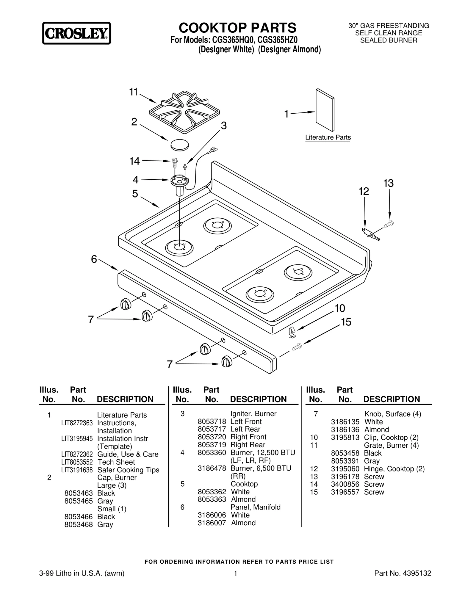 COOKTOP PARTS
