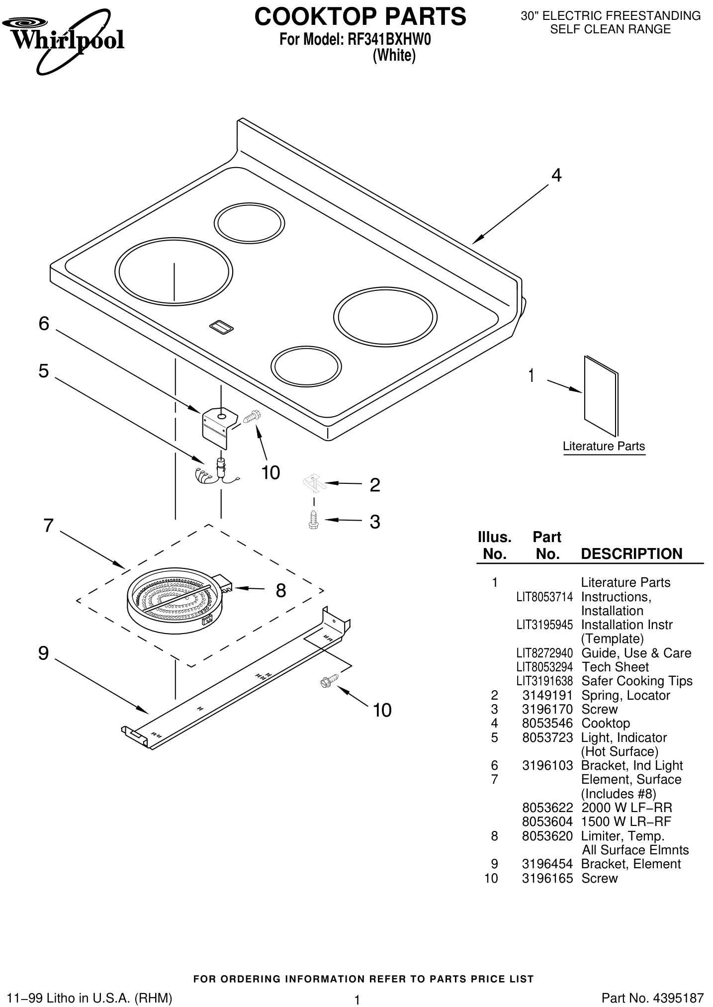 COOKTOP PARTS