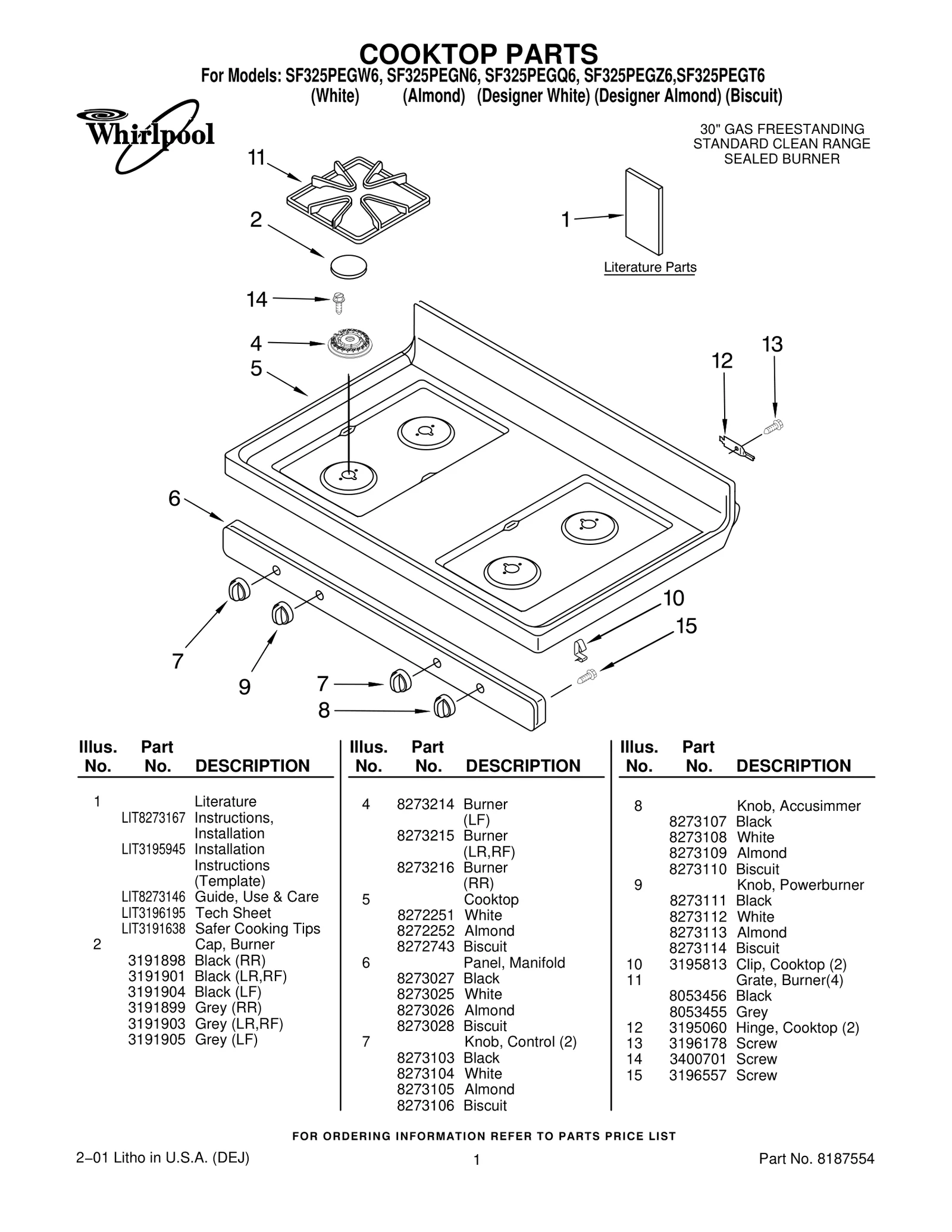 COOKTOP PARTS
