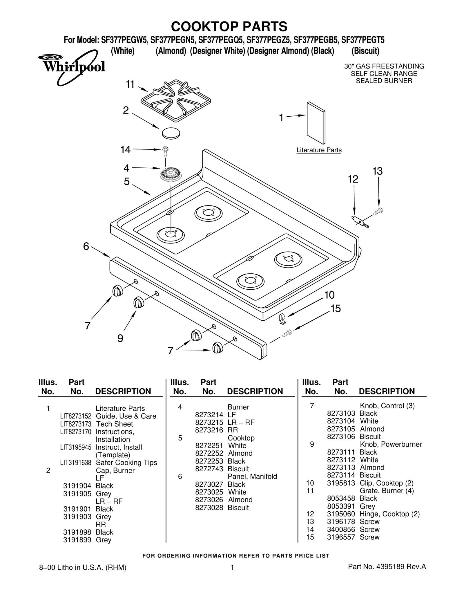COOKTOP PARTS