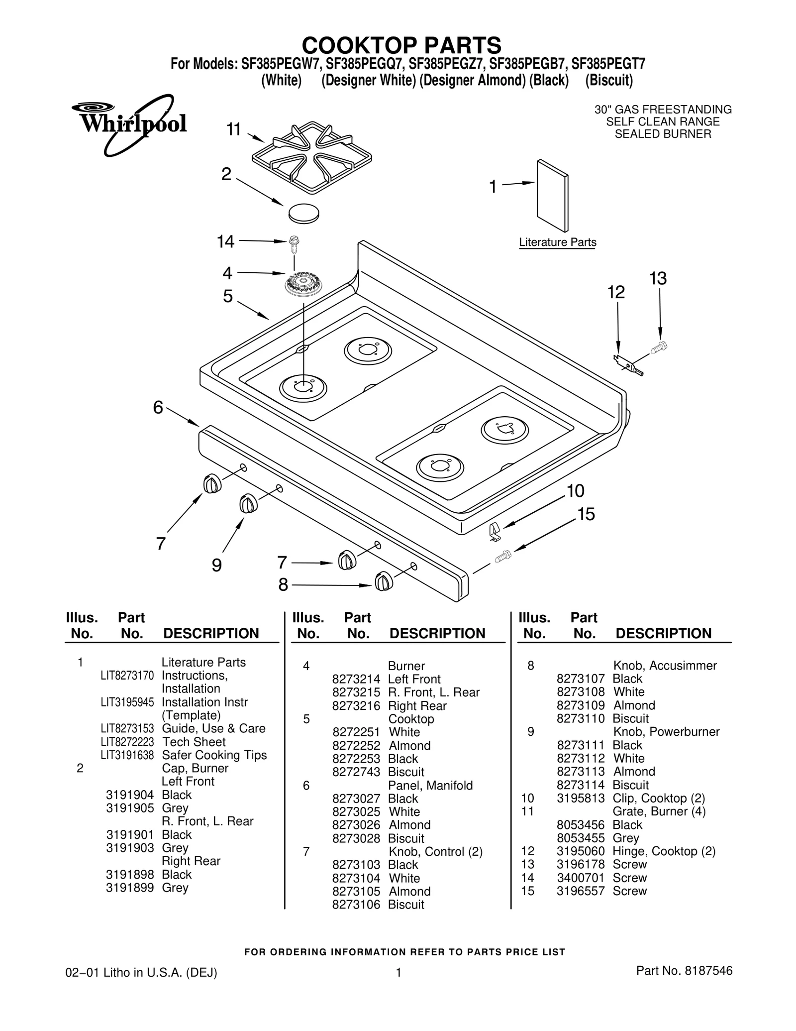 COOKTOP PARTS